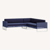 Dune 3-Piece Navy L-Shaped Outdoor Sectional