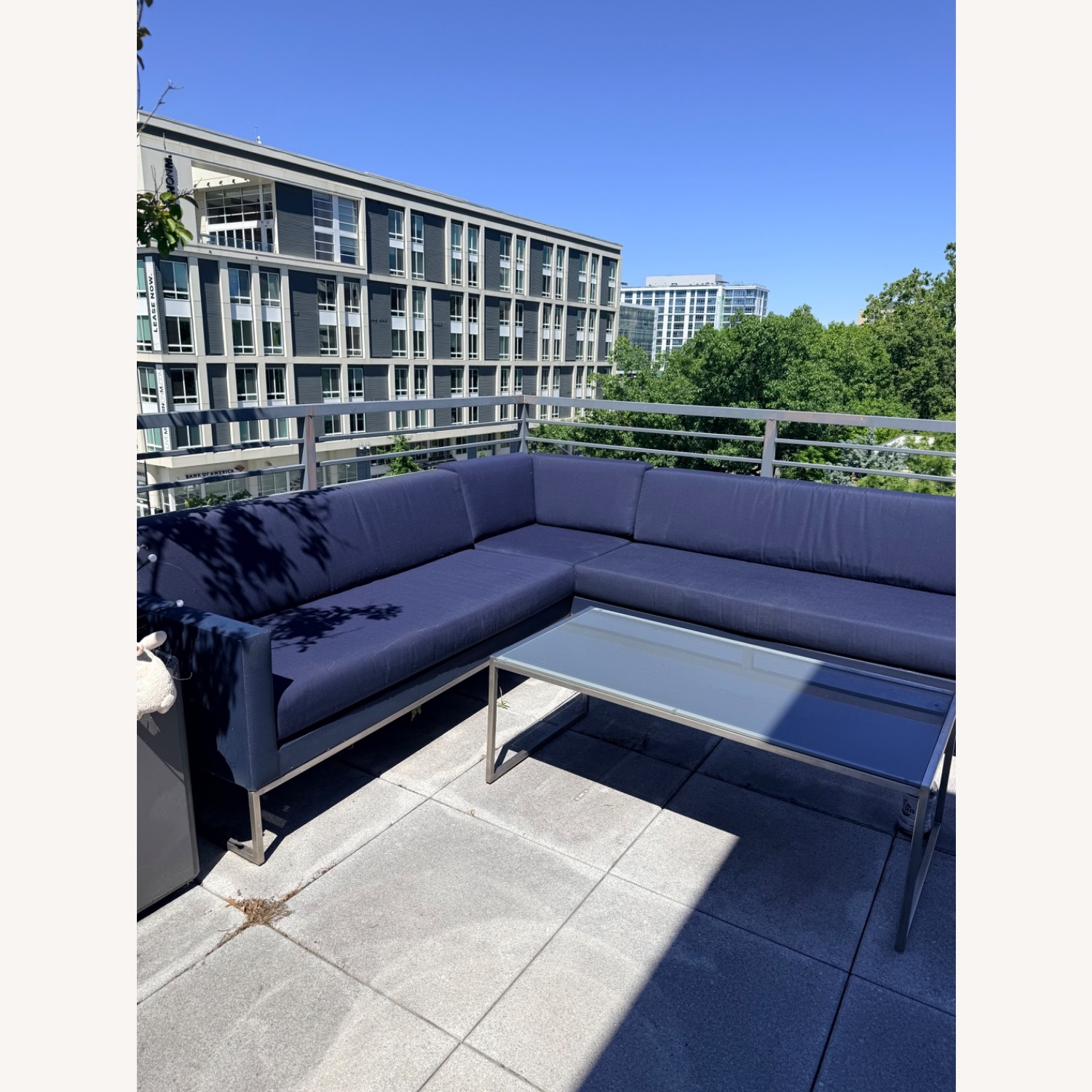 Dune 3-Piece Navy L-Shaped Outdoor Sectional - image-3