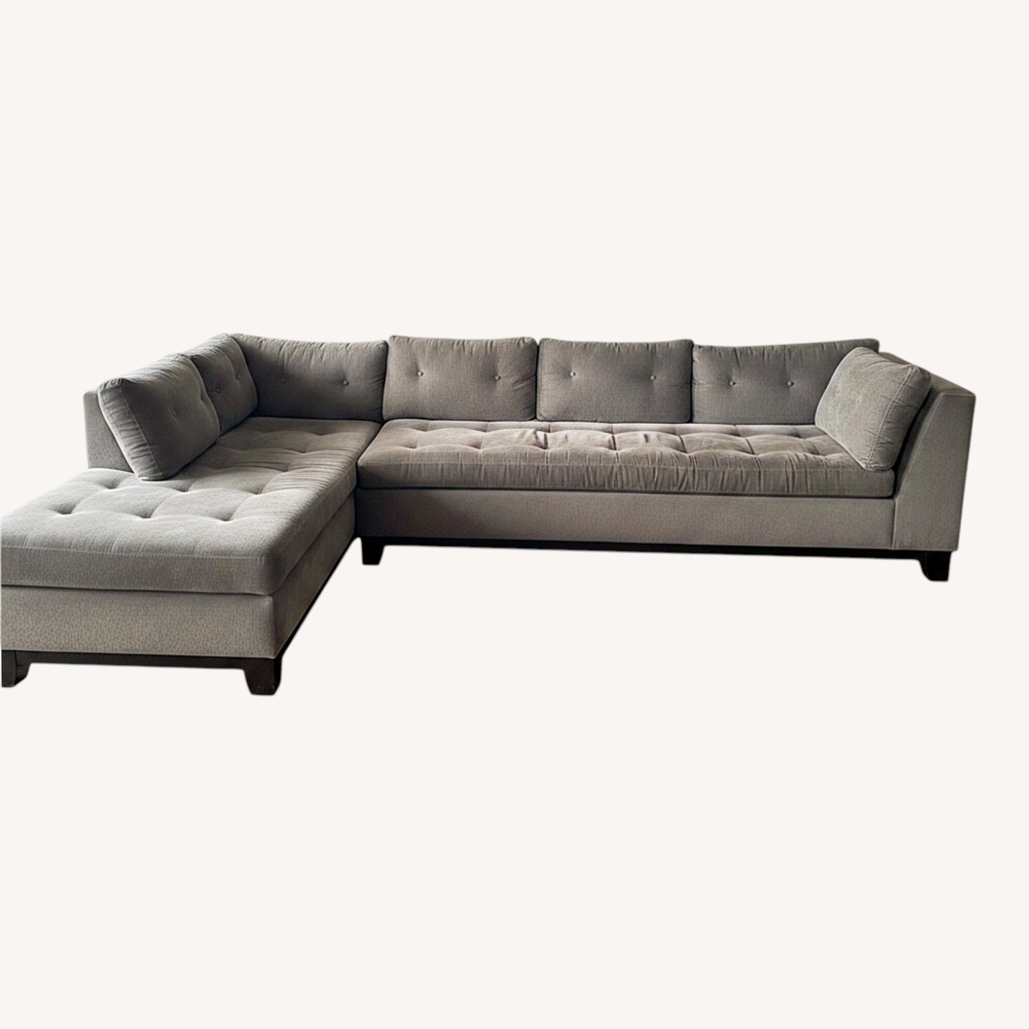 Green Fabric 2 Piece Sectional - image-0
