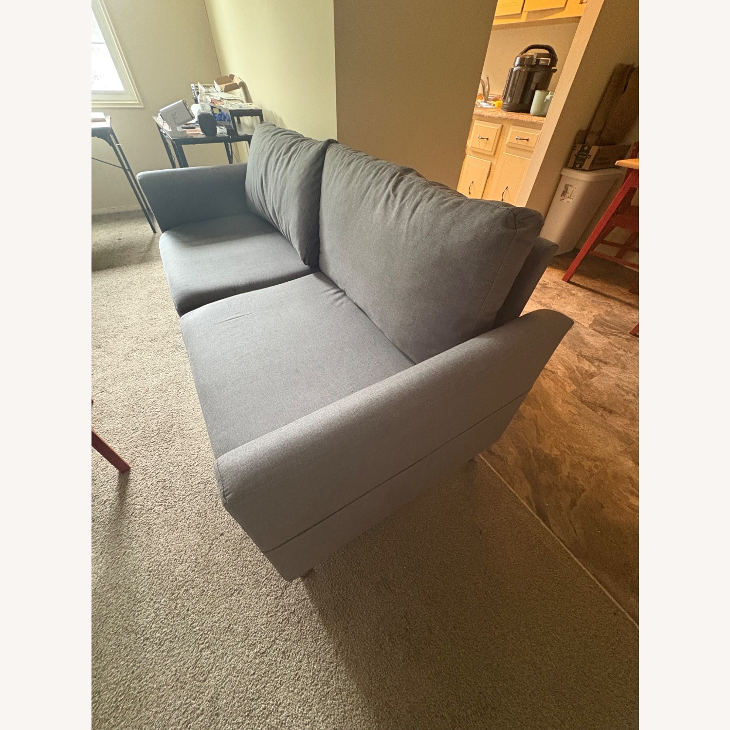 Dark Gray Fabric Sleeper Sofa - image-2