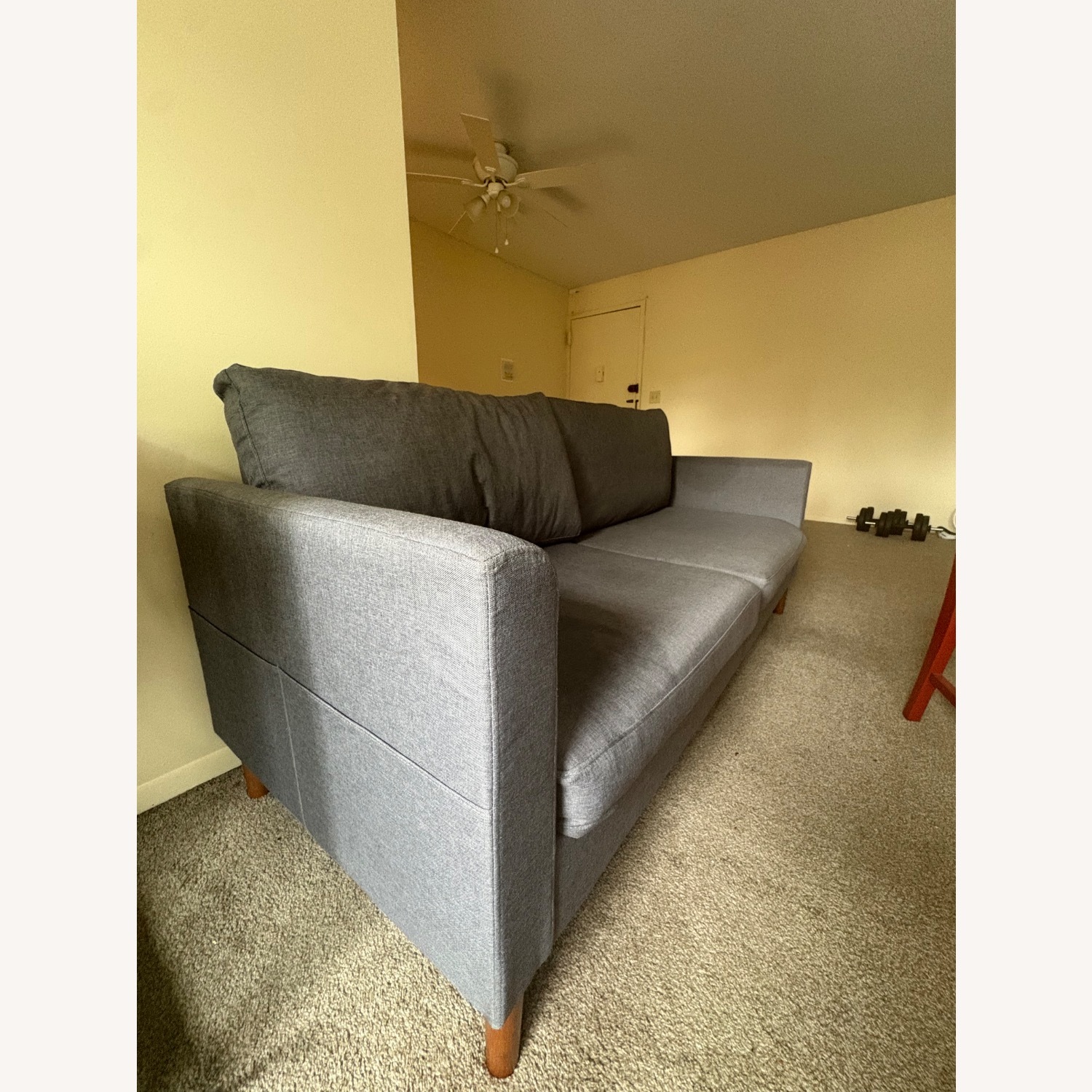 Dark Gray Fabric Sleeper Sofa - image-3