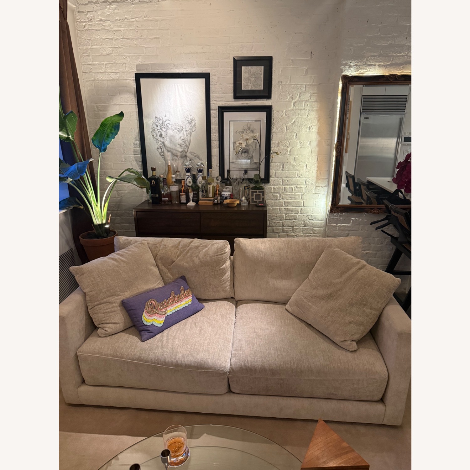 Crate & Barrel Natural Fabric 3+ Seater Sofa - image-6