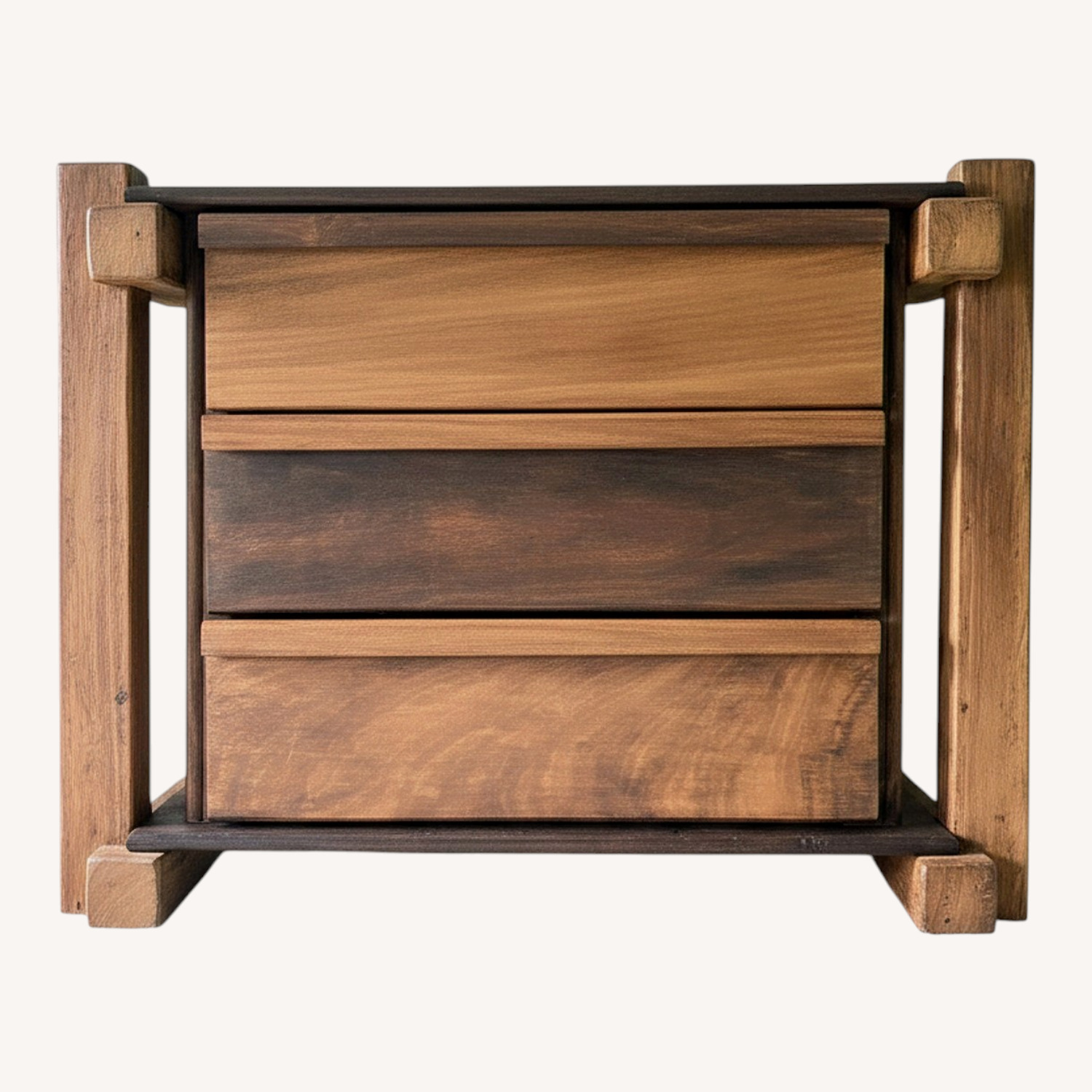 Multi-Tone Solid Wood Rustic Dresser - image-0
