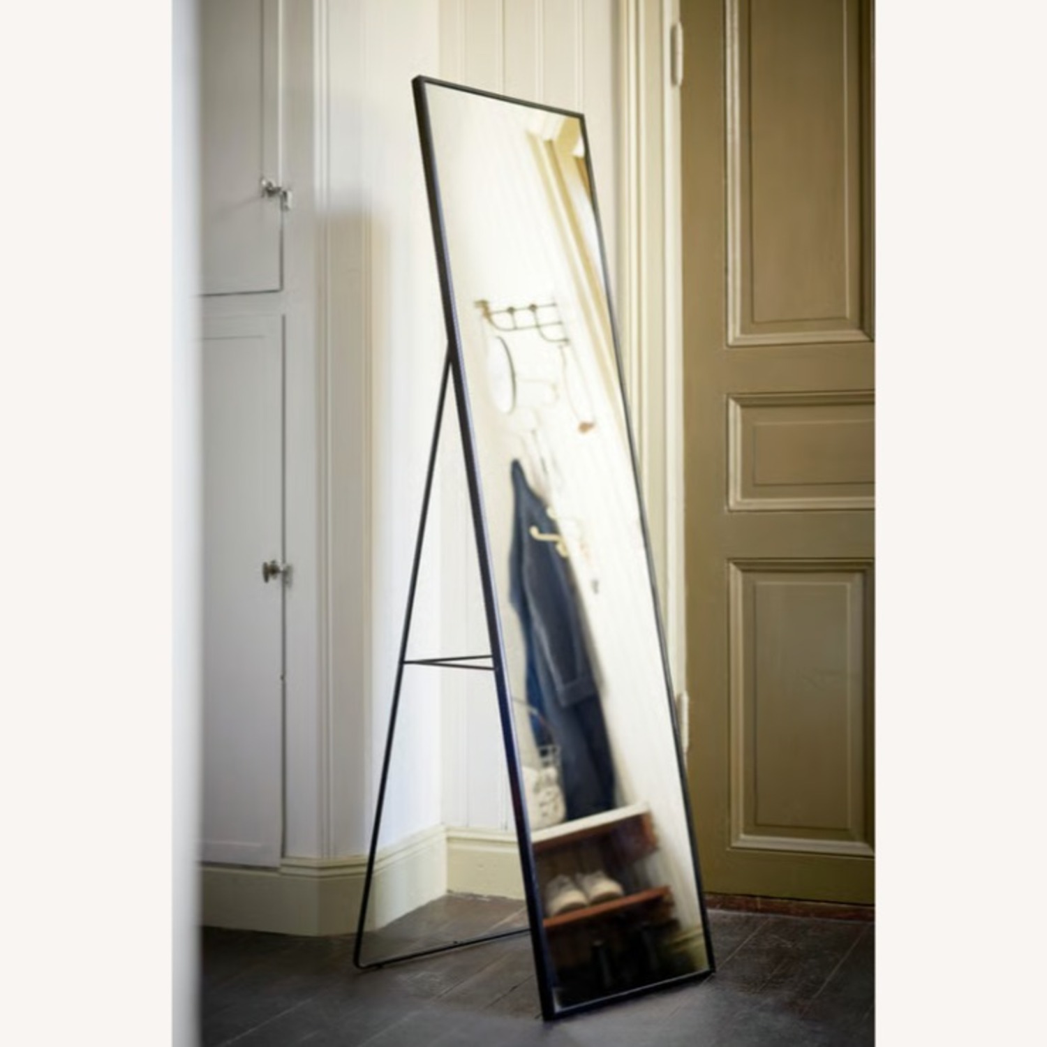 IKEA Black Metal Floor Mirror - image-3