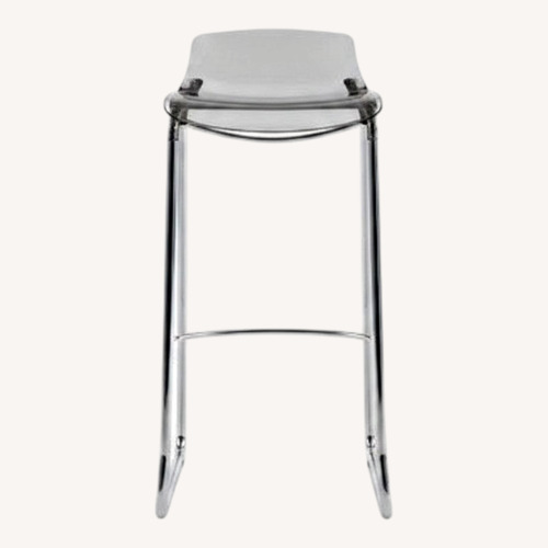 Used Casprini Tiffany Set of 2 Clear Acrylic Barstools for sale on AptDeco