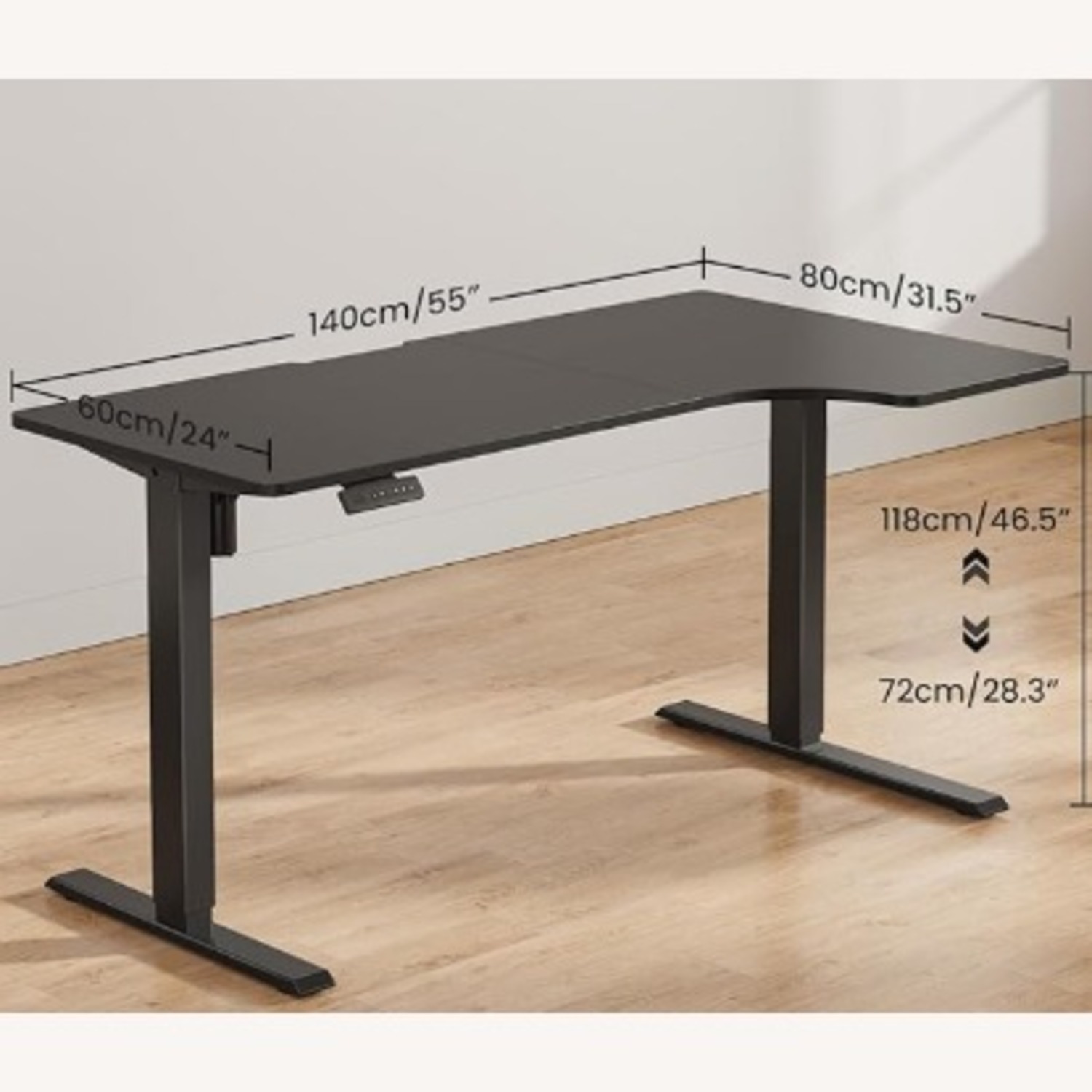FEZIBO Dark Brown Desk - image-3