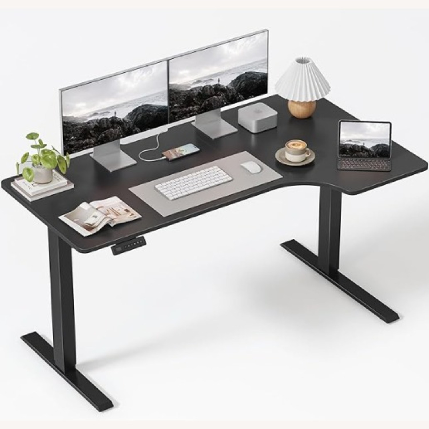 FEZIBO Dark Brown Desk - image-4