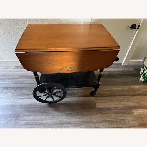 Used Hitchcock Furniture Black Wood Side Table for sale on AptDeco