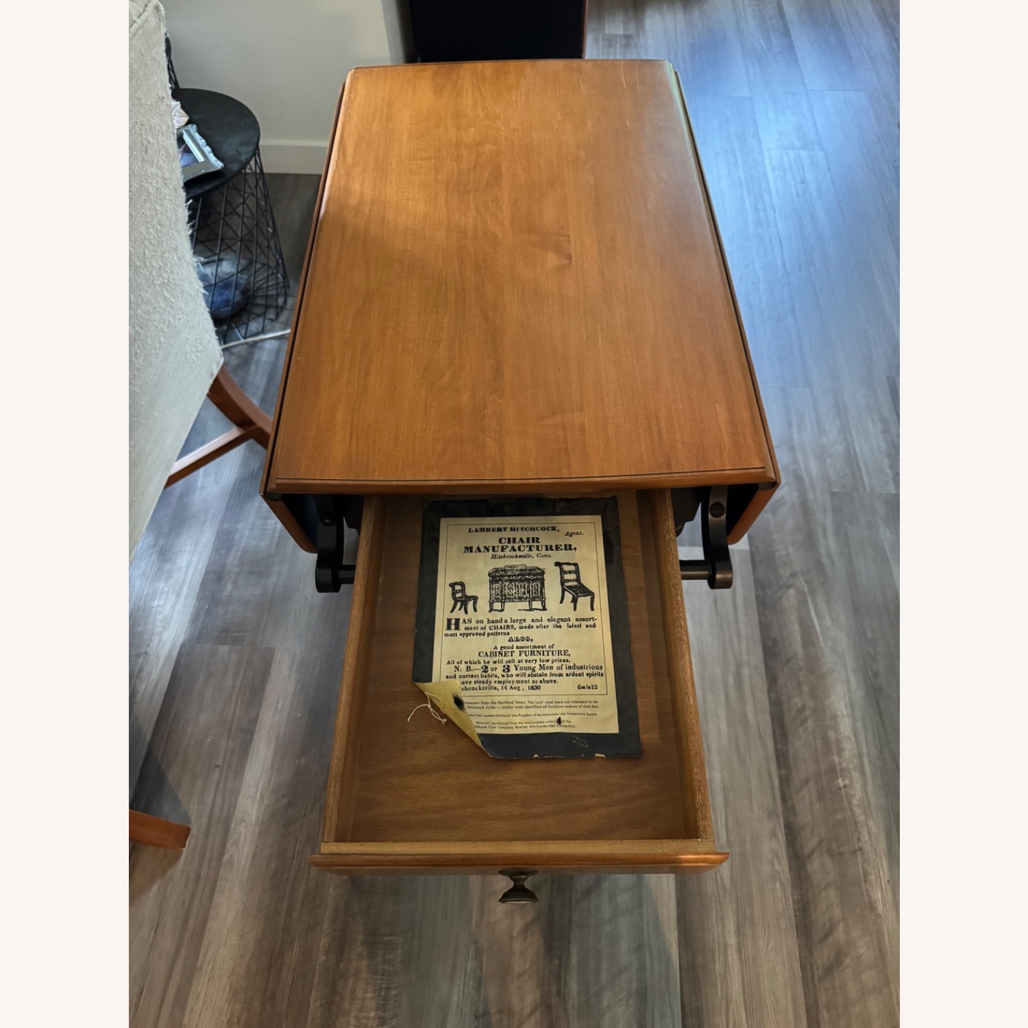 Hitchcock Furniture Black Wood Side Table - image-4