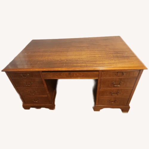 Used Vintage/Antique Solid Wood Executive Pedestal Desk for sale on AptDeco