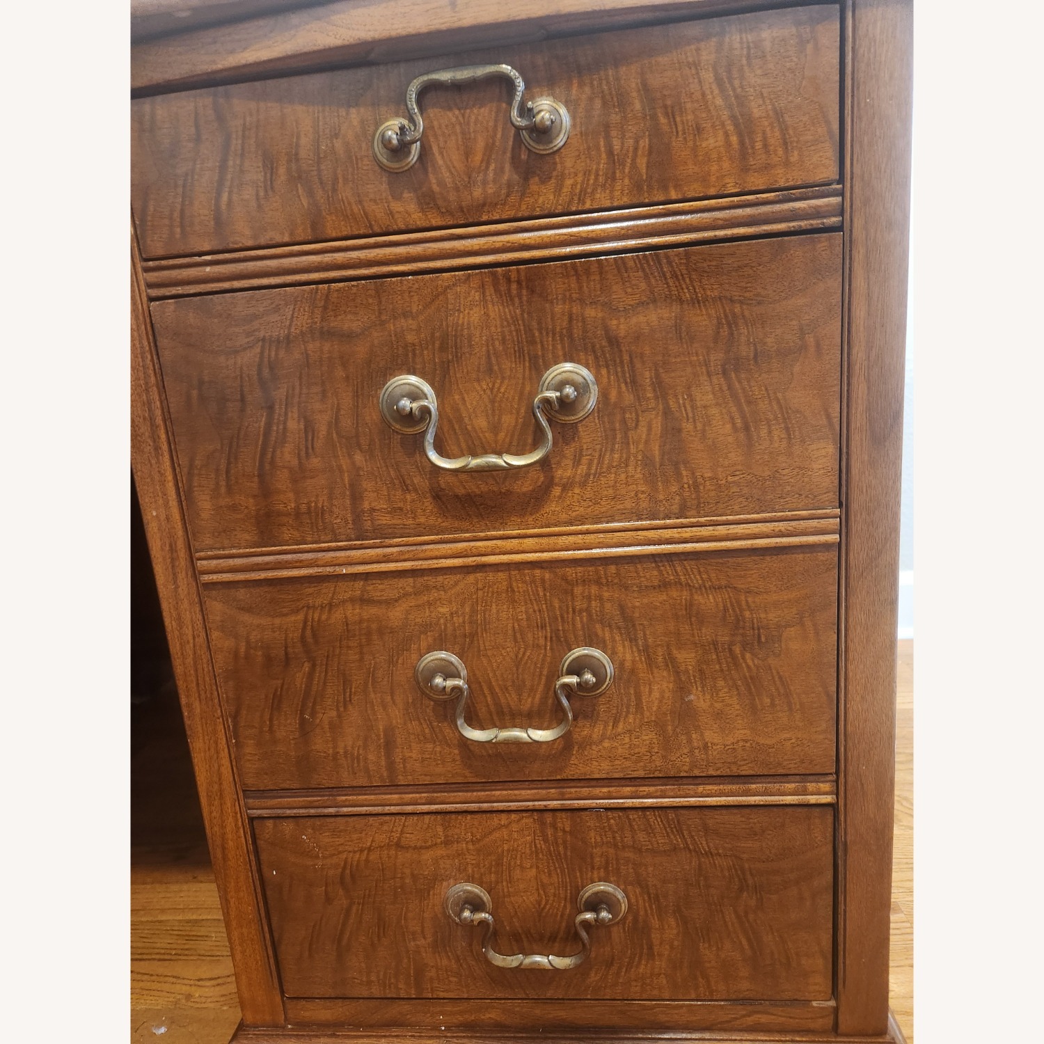 Vintage/Antique Solid Wood Executive Pedestal Desk - image-5