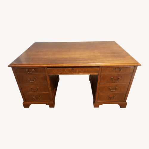 Used Vintage/Antique Solid Wood Executive Pedestal Desk for sale on AptDeco