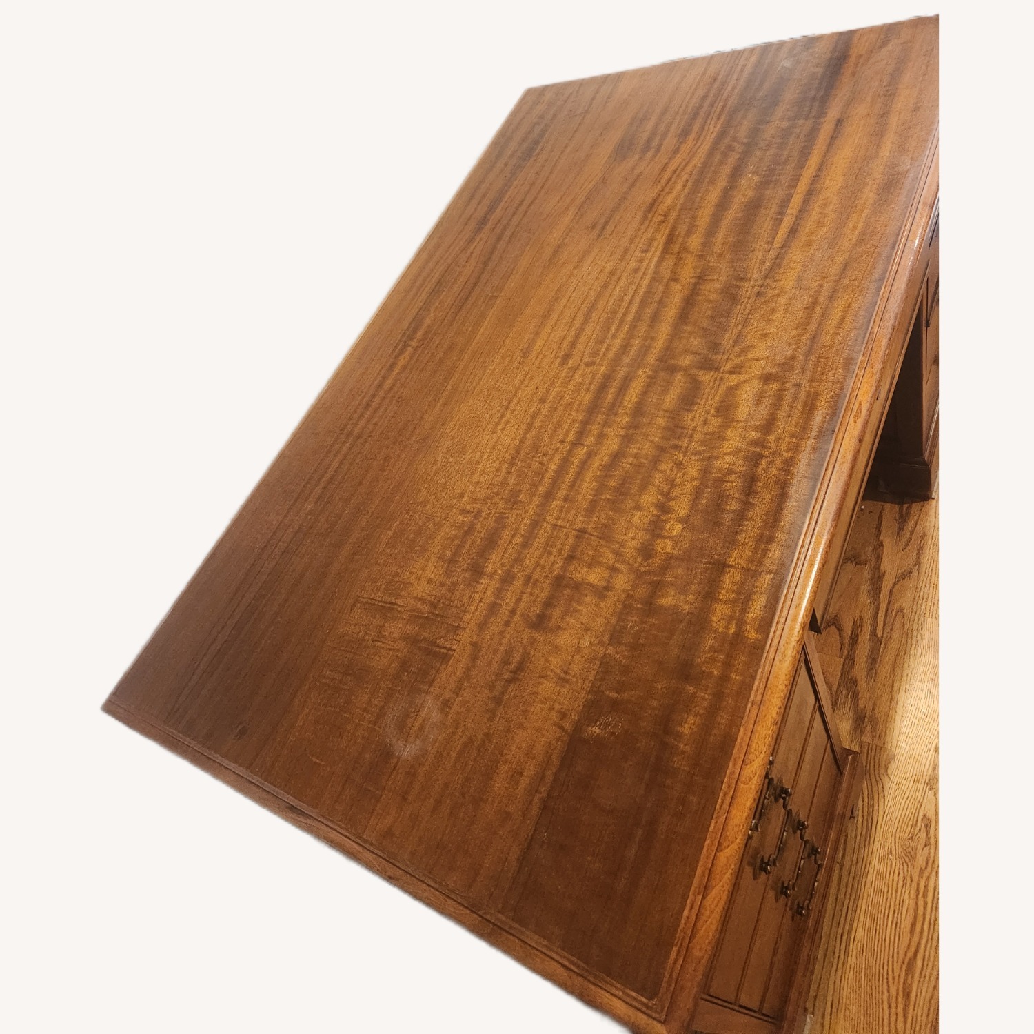 Vintage/Antique Solid Wood Executive Pedestal Desk - image-7