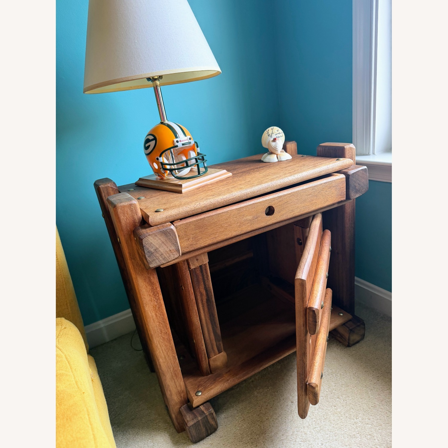 Rustic Solid Wood Nightstand / End Table - image-2
