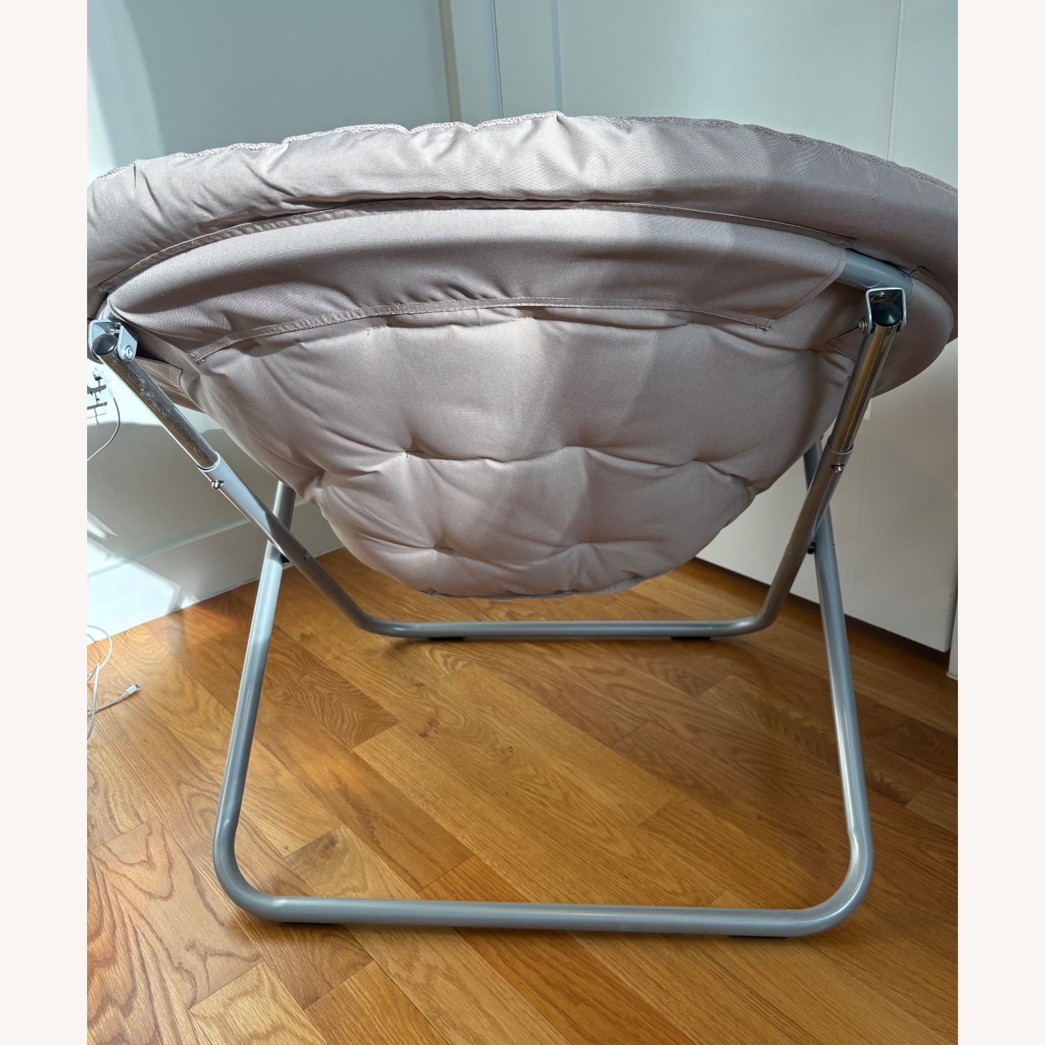 West Elm Hang-A-Round Pink Accent Chair - image-2