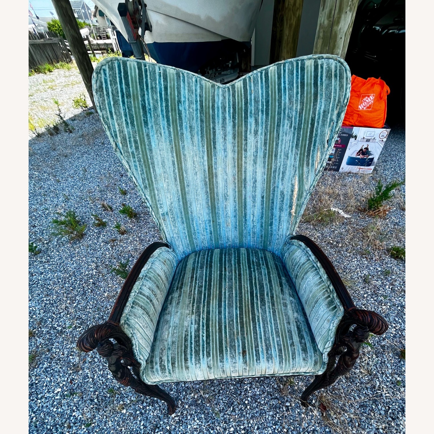 Late Victorian / Edwardian High-back Wing Chair - image-1