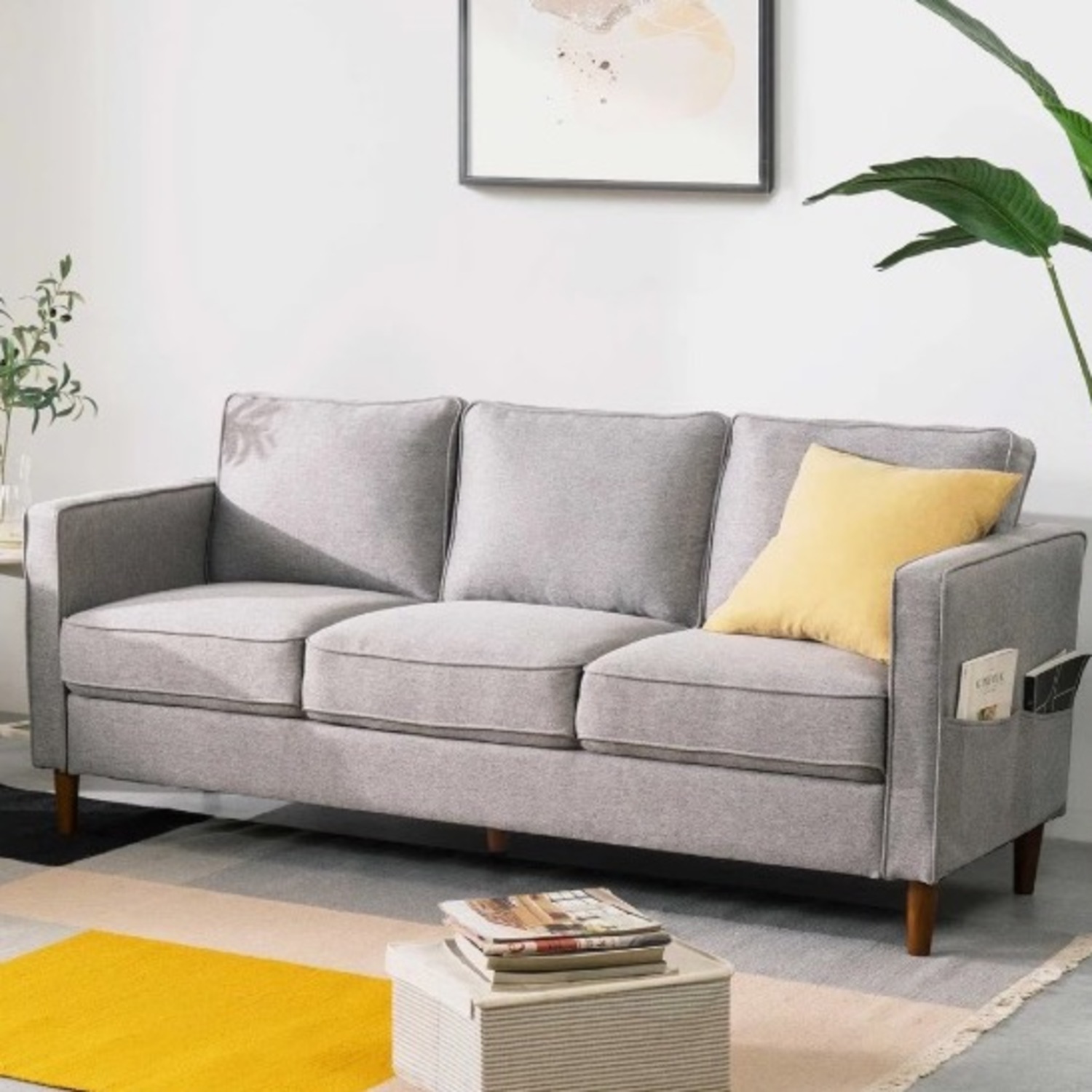 Wayfair Mellow Light Gray 3+ Seater Sofa - image-3