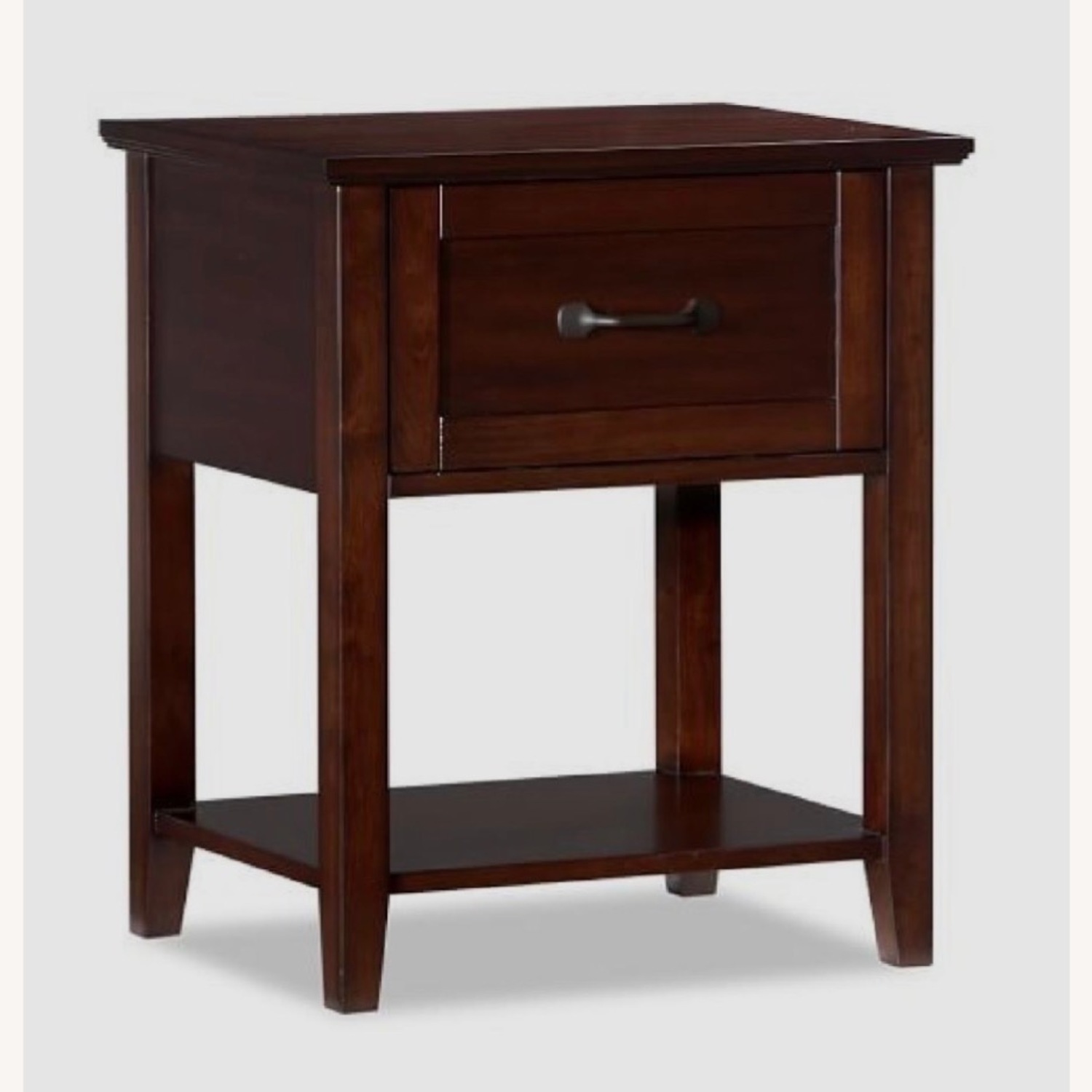 Pottery Barn Stratton Dark Brown Wood Nightstand - image-1