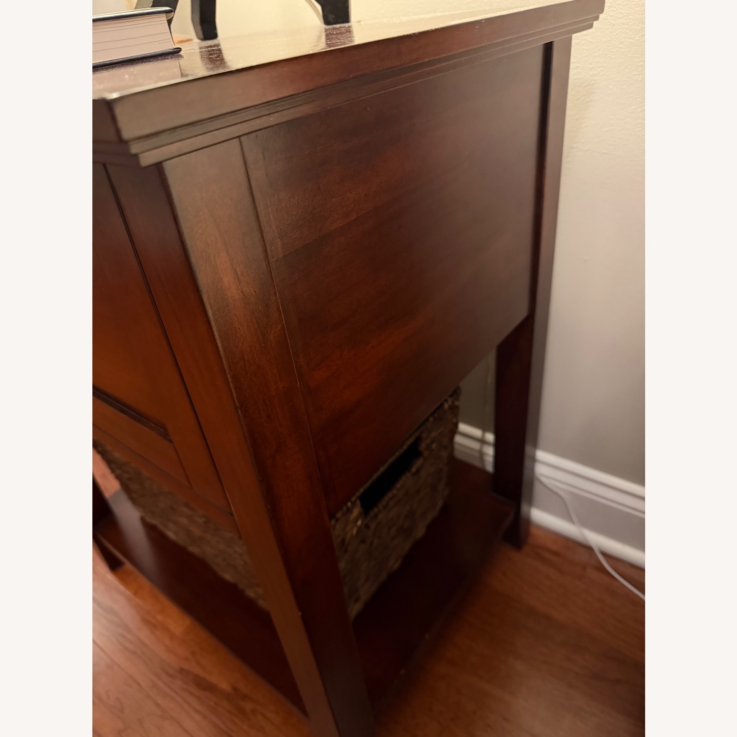 Pottery Barn Stratton Dark Brown Wood Nightstand - image-4