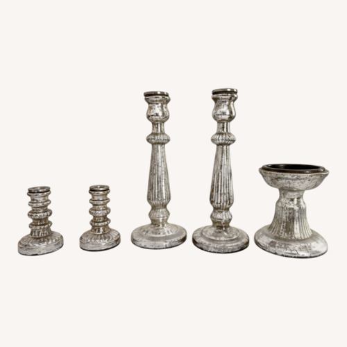 Used Pottery Barn Silver Glass Candles for sale on AptDeco