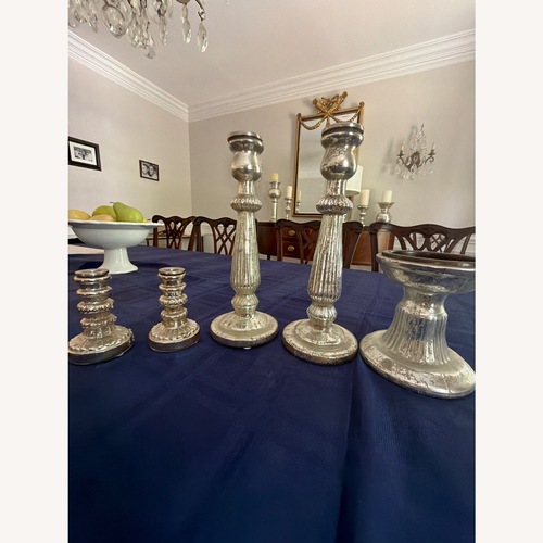 Used Pottery Barn Silver Glass Candles for sale on AptDeco