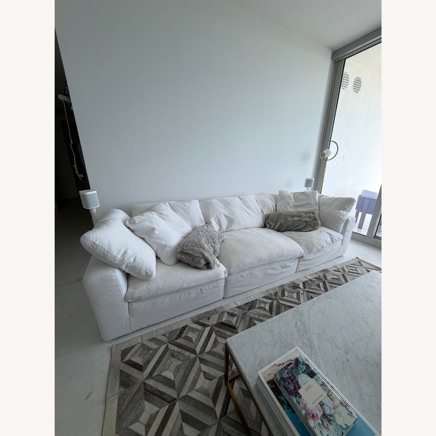 Restoration Hardware Cloud White 3-Piece Sectional Sofa - image-5
