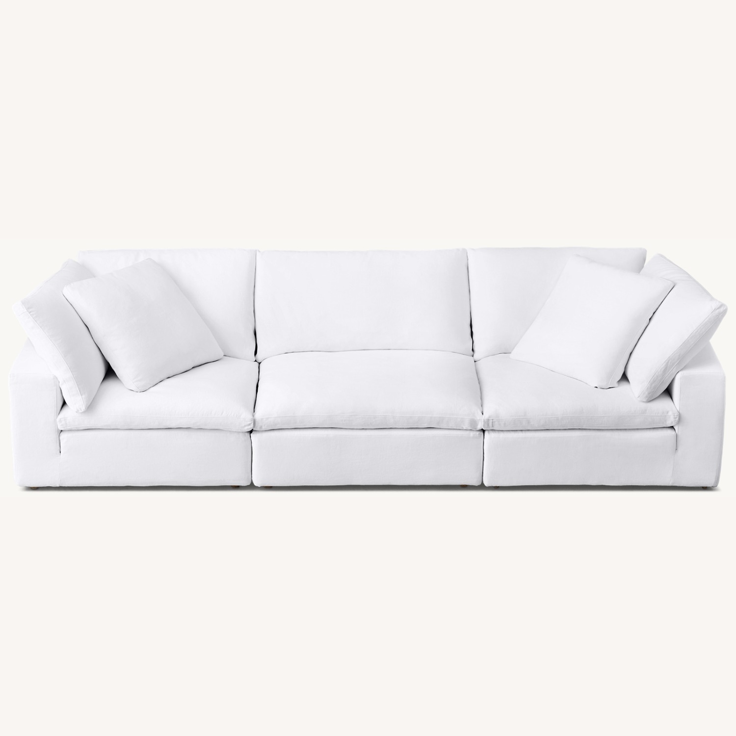 Restoration Hardware Cloud White 3-Piece Sectional Sofa - image-1