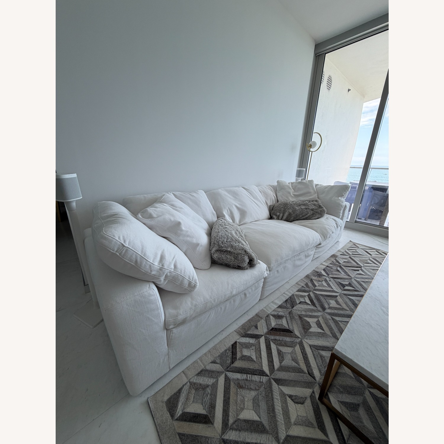 Restoration Hardware Cloud White 3-Piece Sectional Sofa - image-6