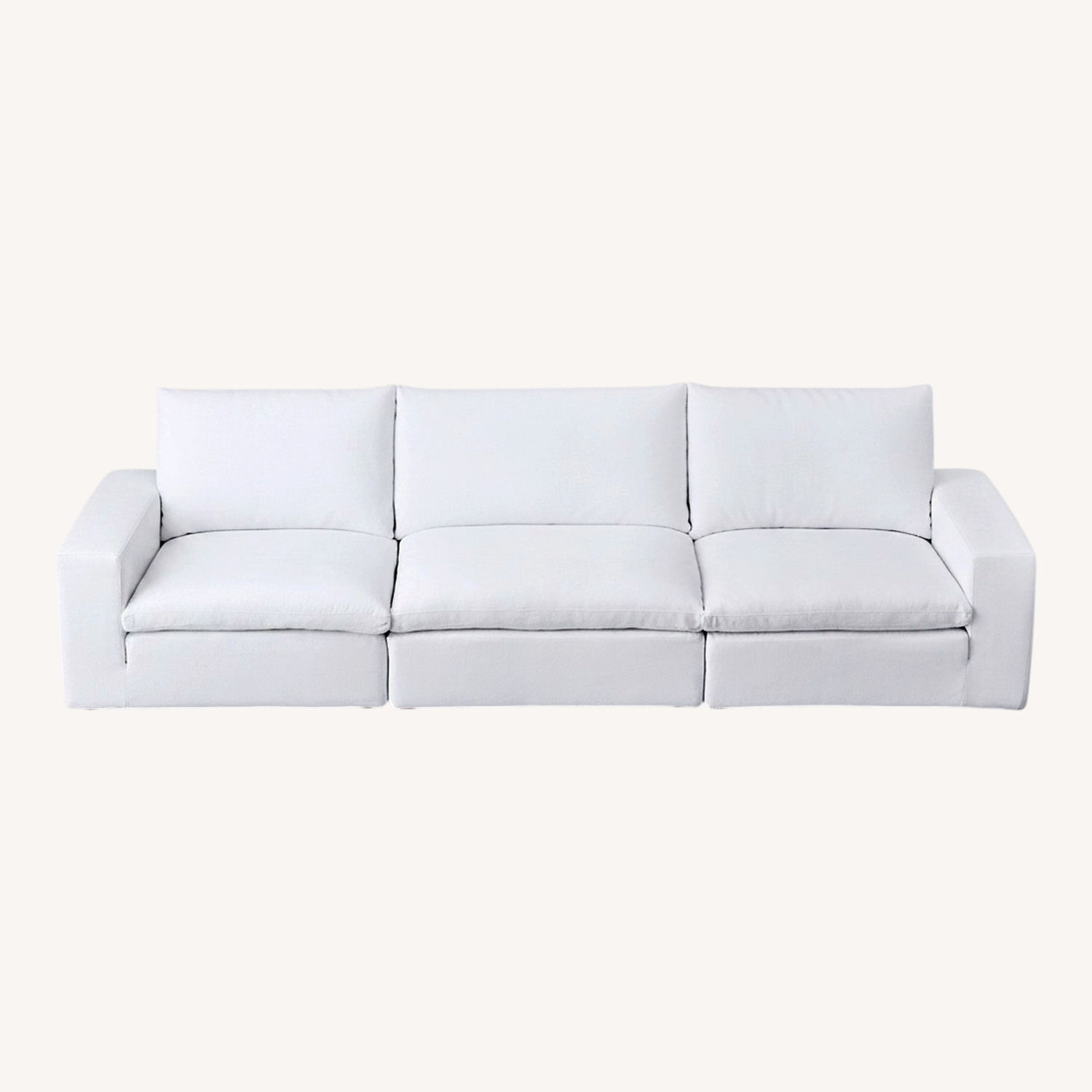 Restoration Hardware Cloud White 3-Piece Sectional Sofa - image-0