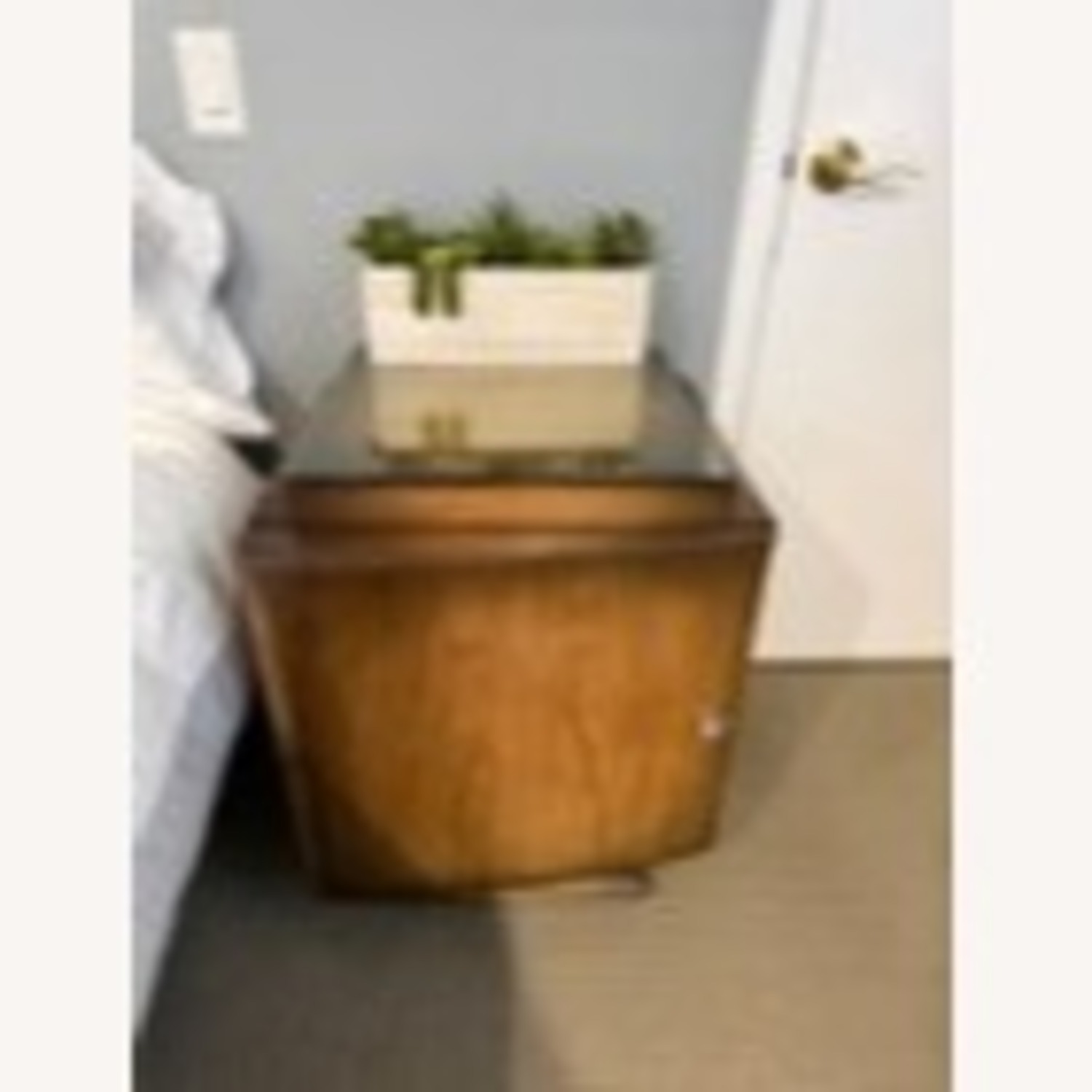 Vintage/Antique Light Brown Wood Armoire - image-4