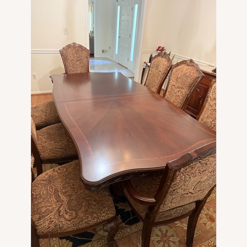 Used Traditional Style Dining Table Set with 8 Chairs for sale on AptDeco