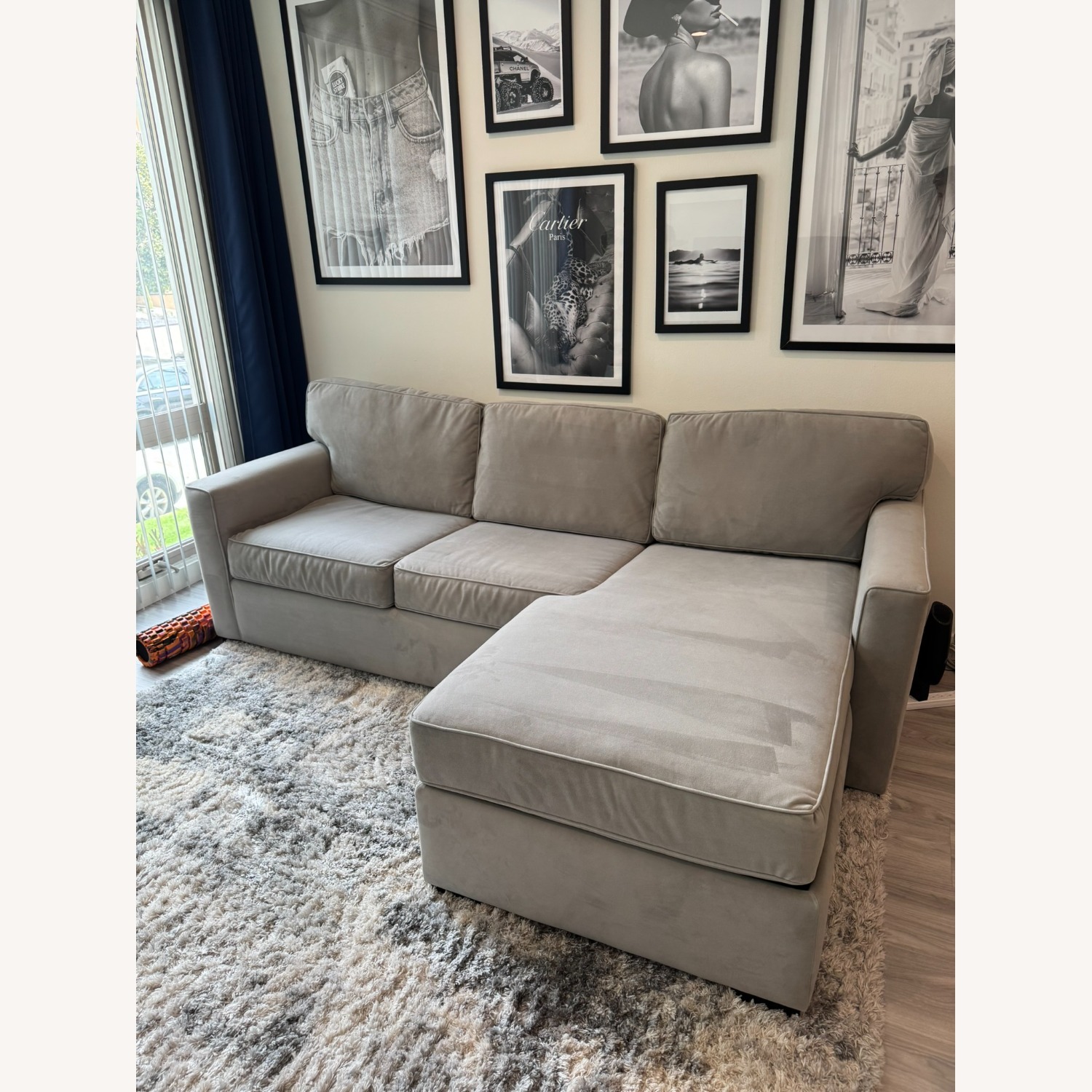 Living Spaces Taren II Light Gray Fabric Sleeper Sofa - image-6