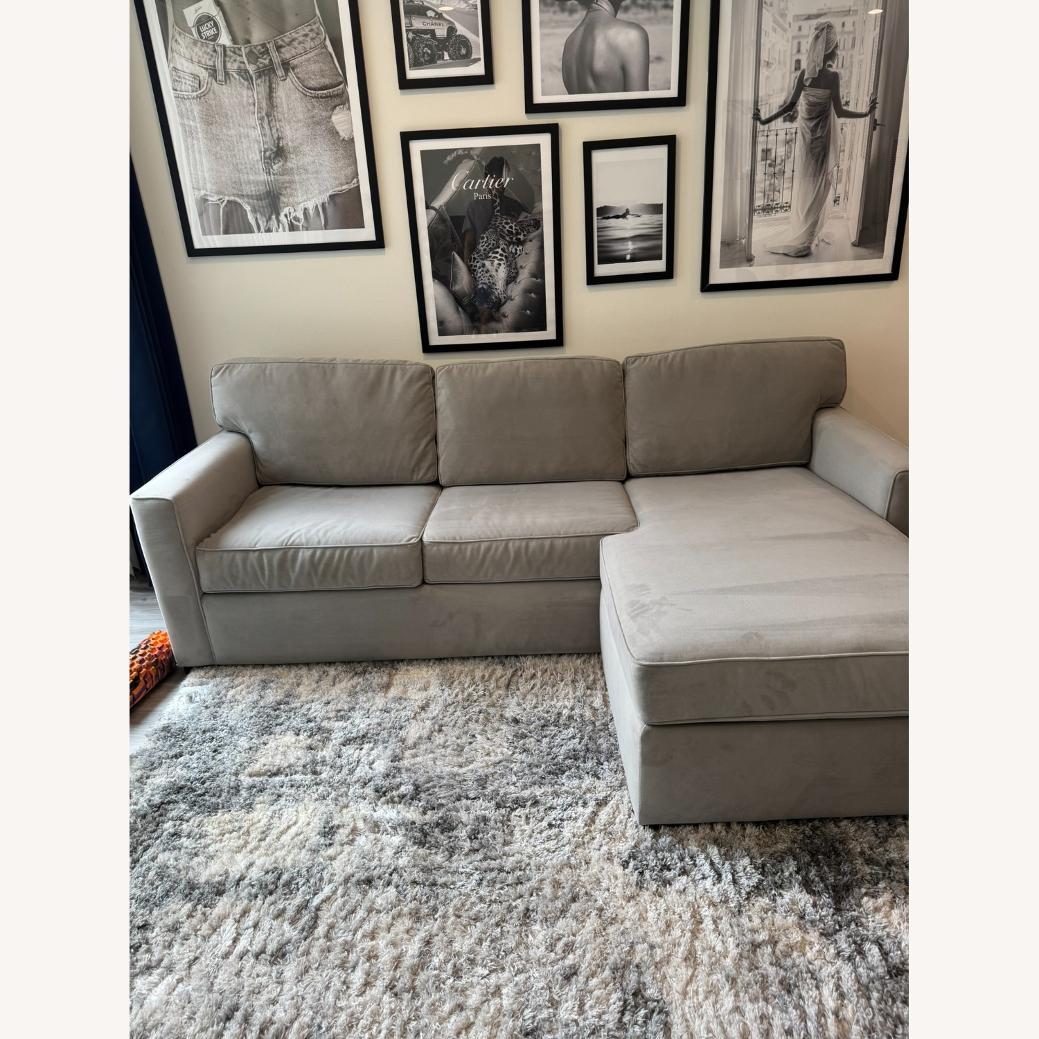 Living Spaces Taren II Light Gray Fabric Sleeper Sofa - image-7