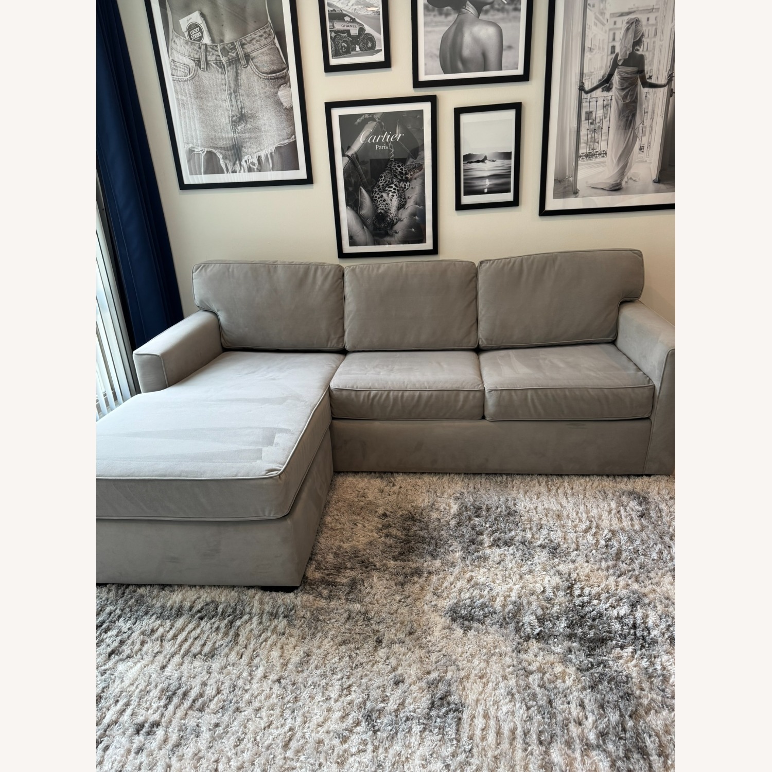 Living Spaces Taren II Light Gray Fabric Sleeper Sofa - image-9