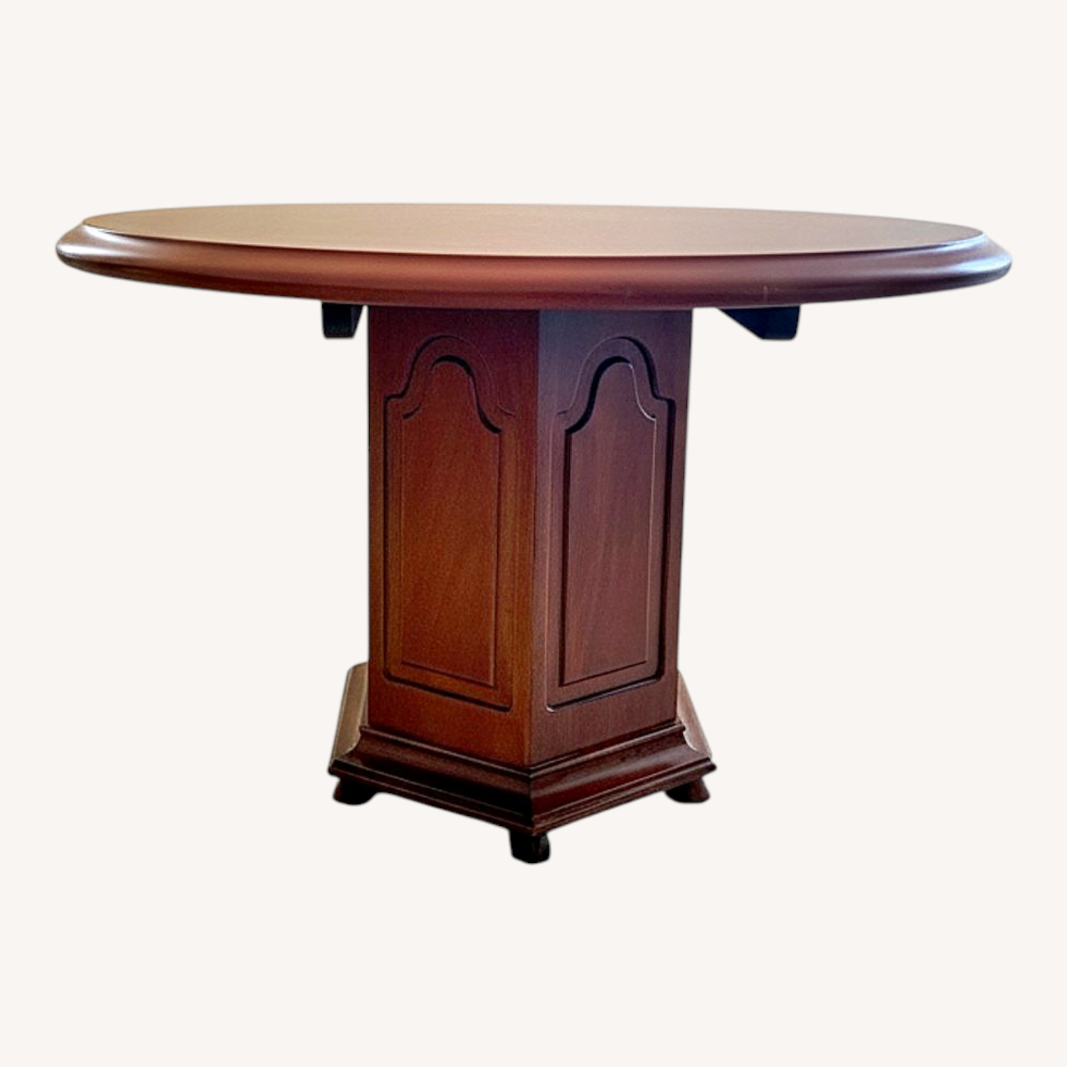 Solid Wood Round Pedestal Table - image-0
