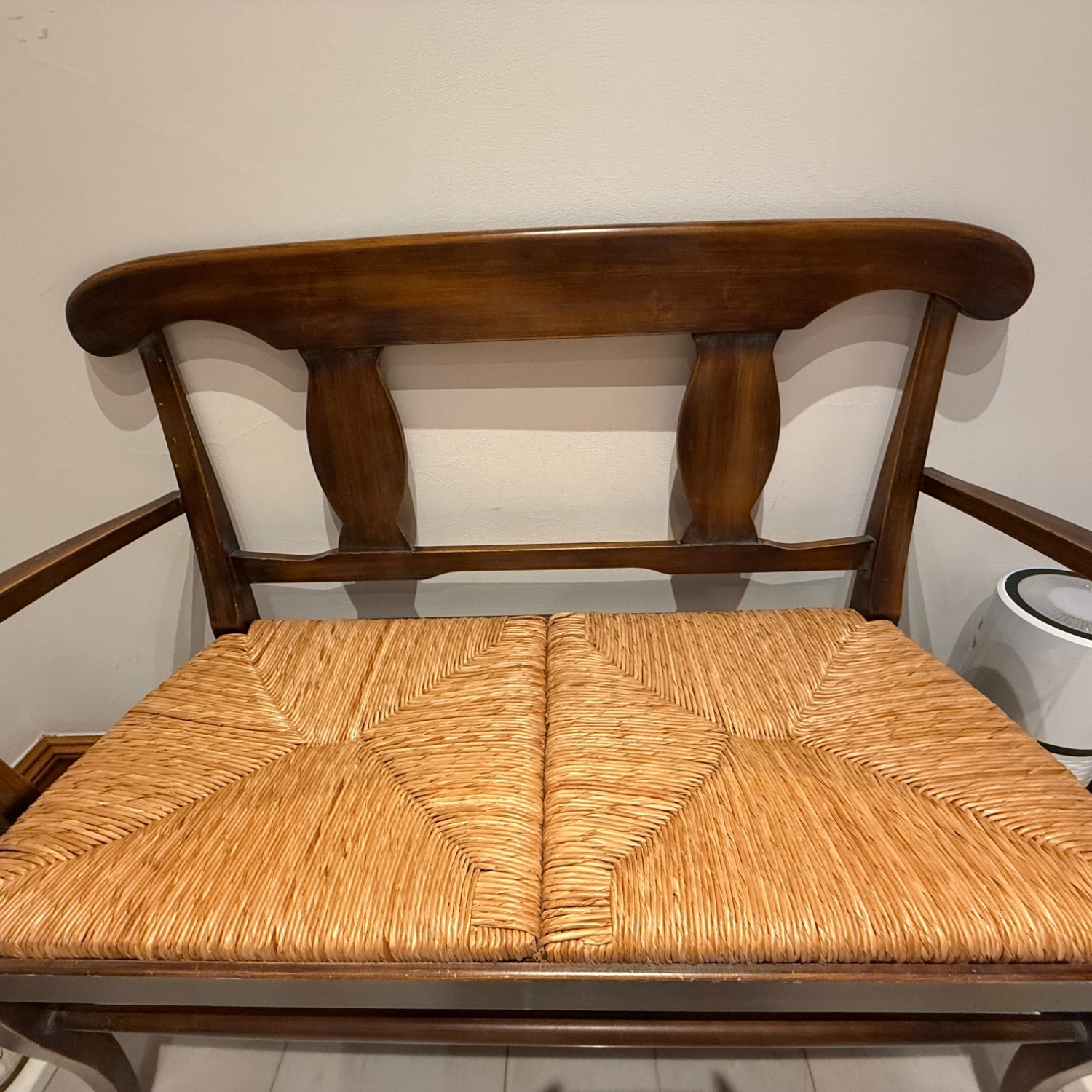 Pottery Barn Wood and Rattan Bench - image-7