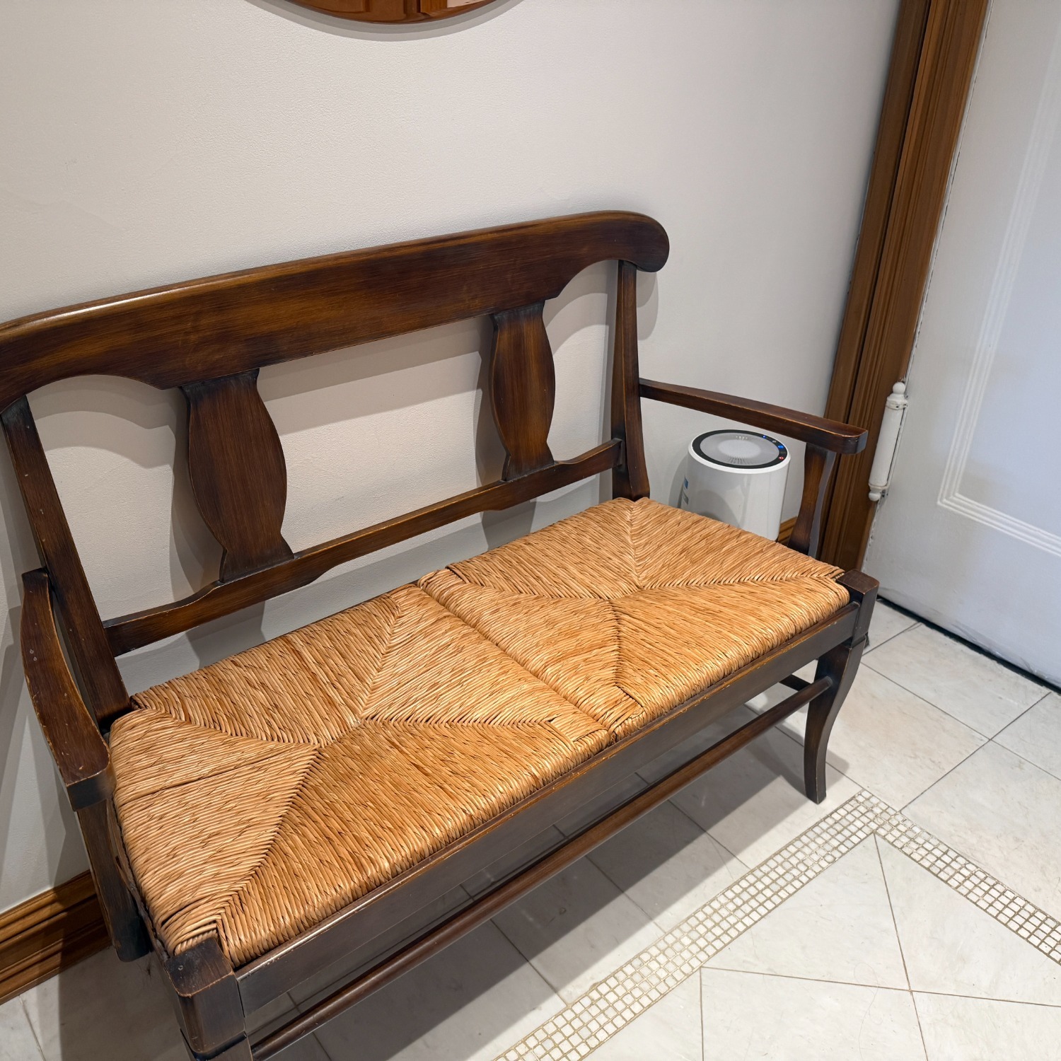 Pottery Barn Wood and Rattan Bench - image-6