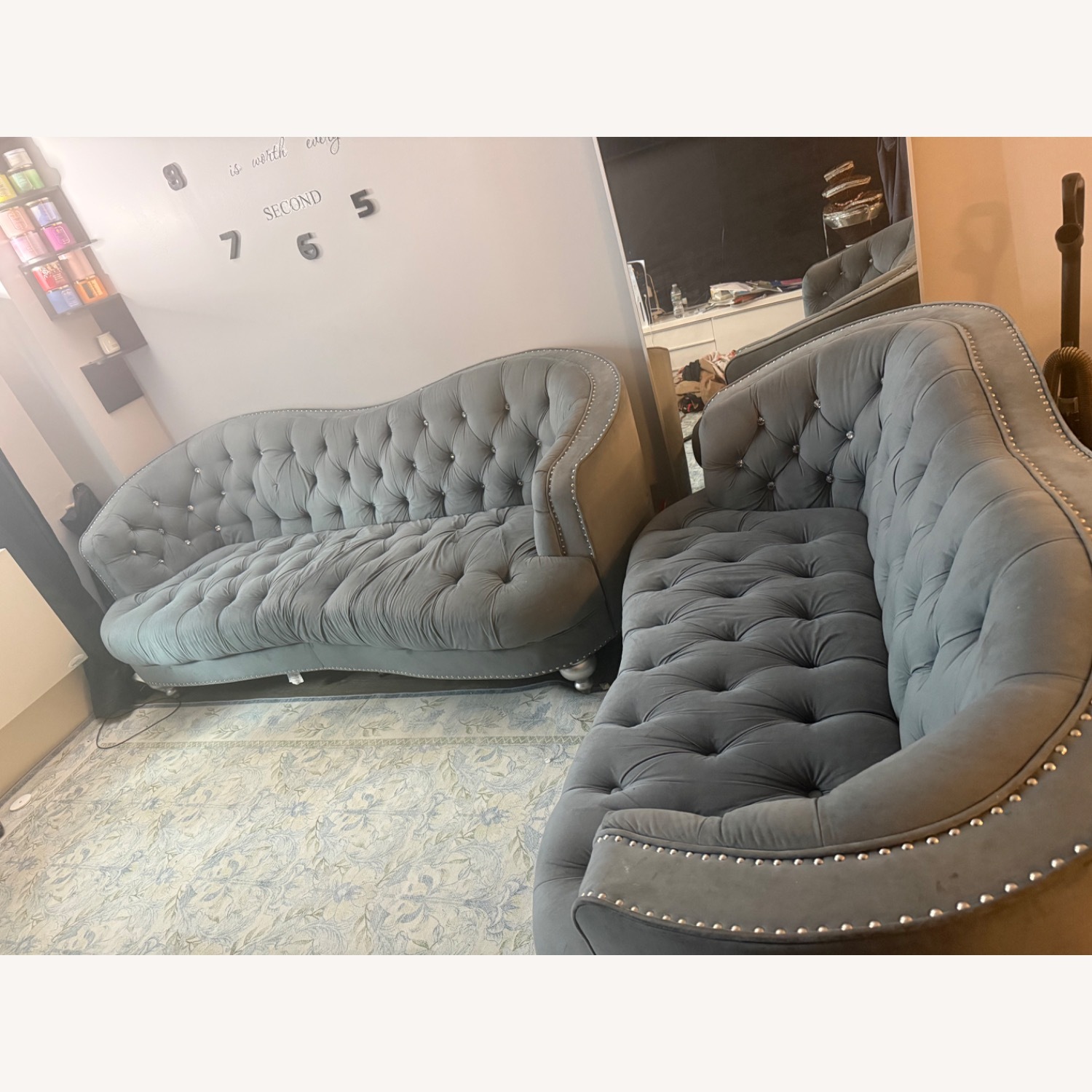 Glory Furniture Dark Gray 2 Seater Sofa - image-1