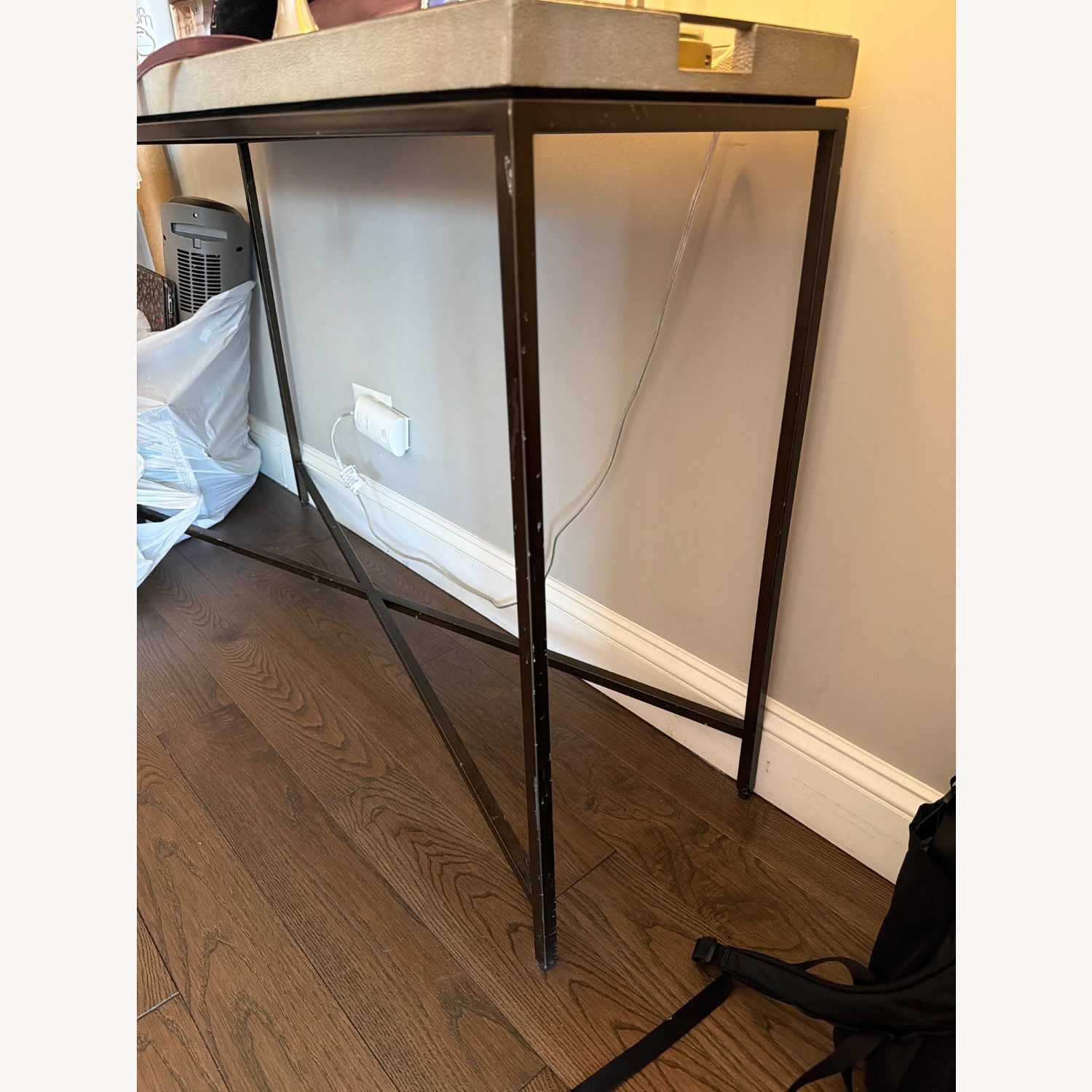 Vintage/Antique Light Gray Sideboard - image-2