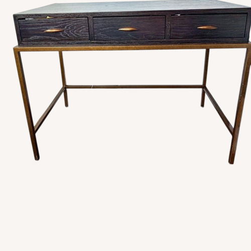 Used Vintage/Antique Black Wood Desk for sale on AptDeco