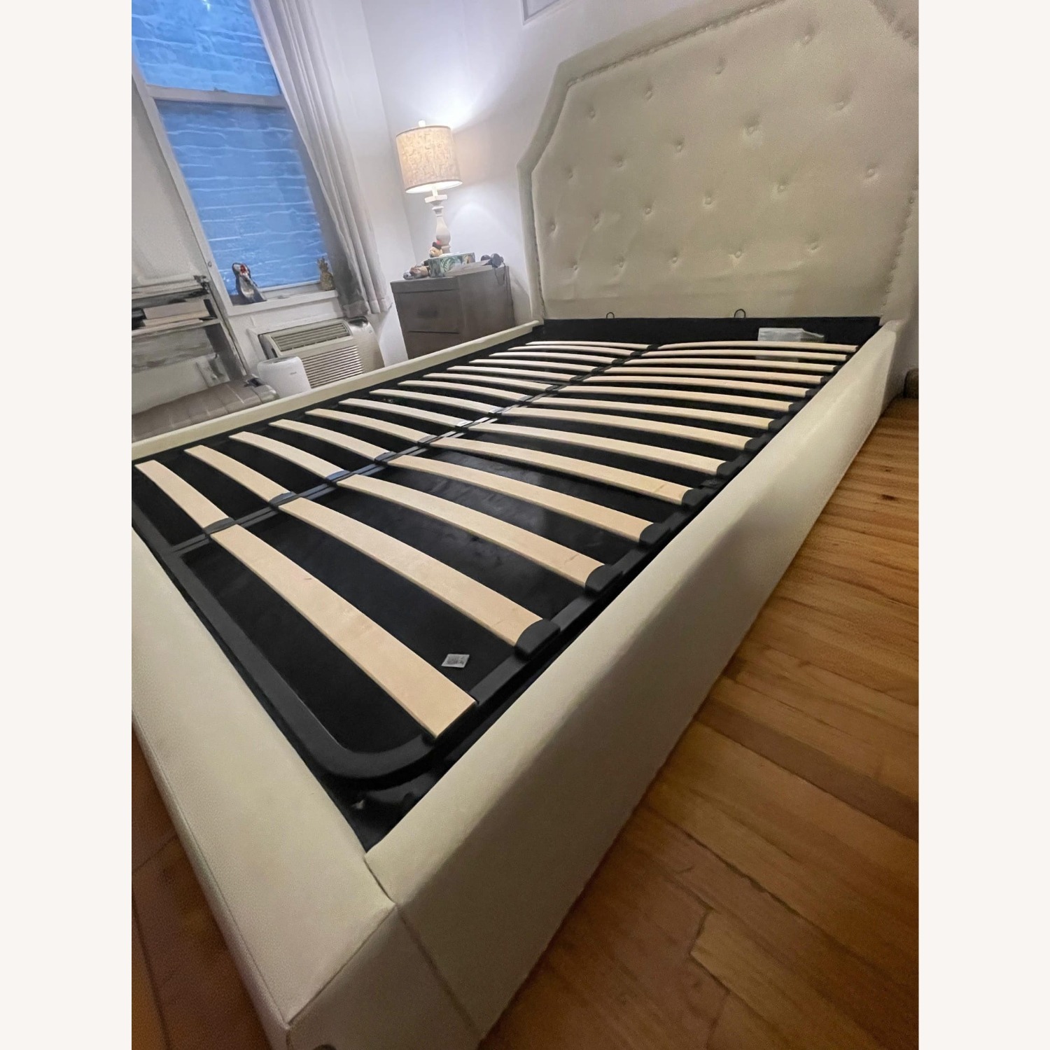 Hermosa Beige Upholstered Queen Bed With Storage - image-4