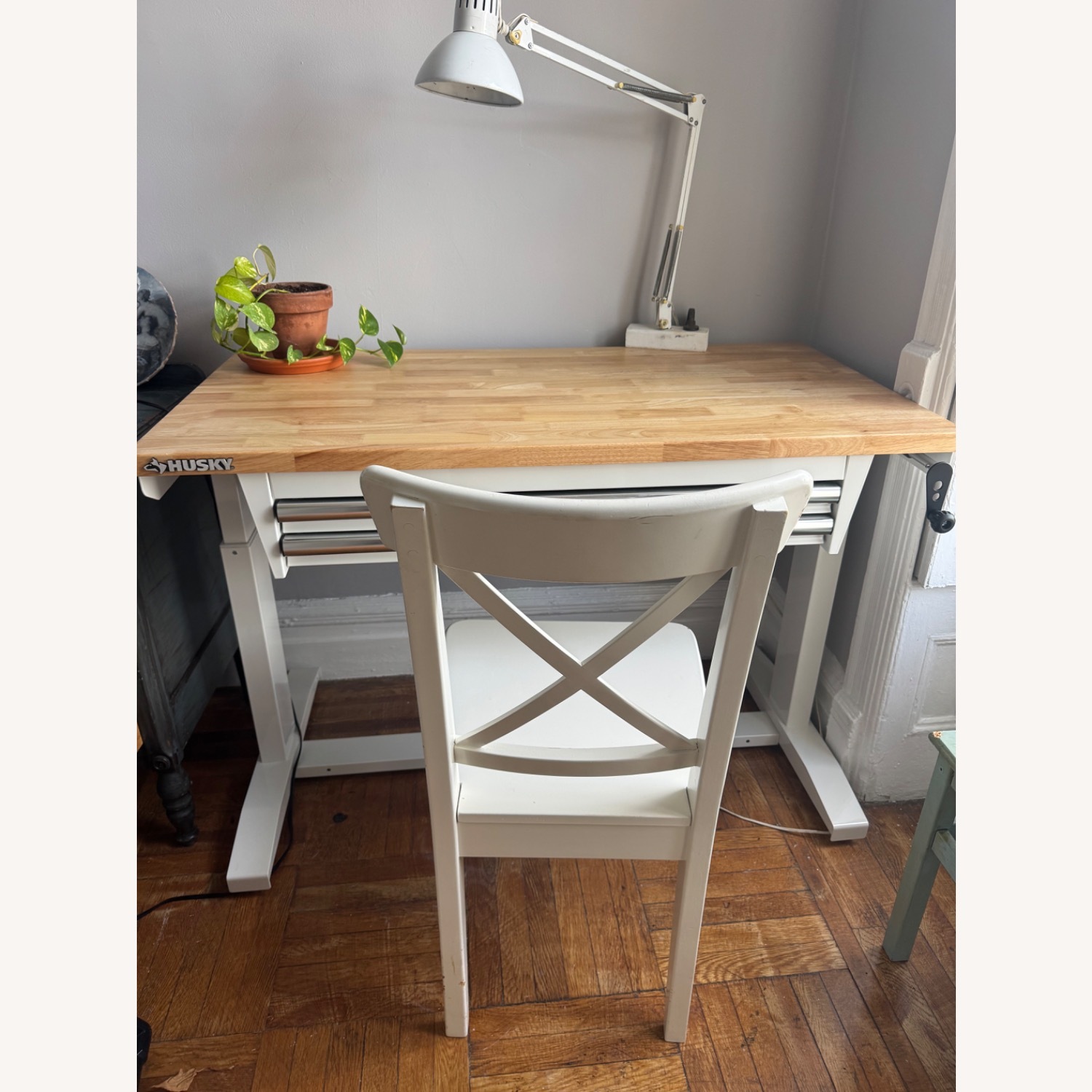 Home Depot Husky Wood and Steel Desk - image-3