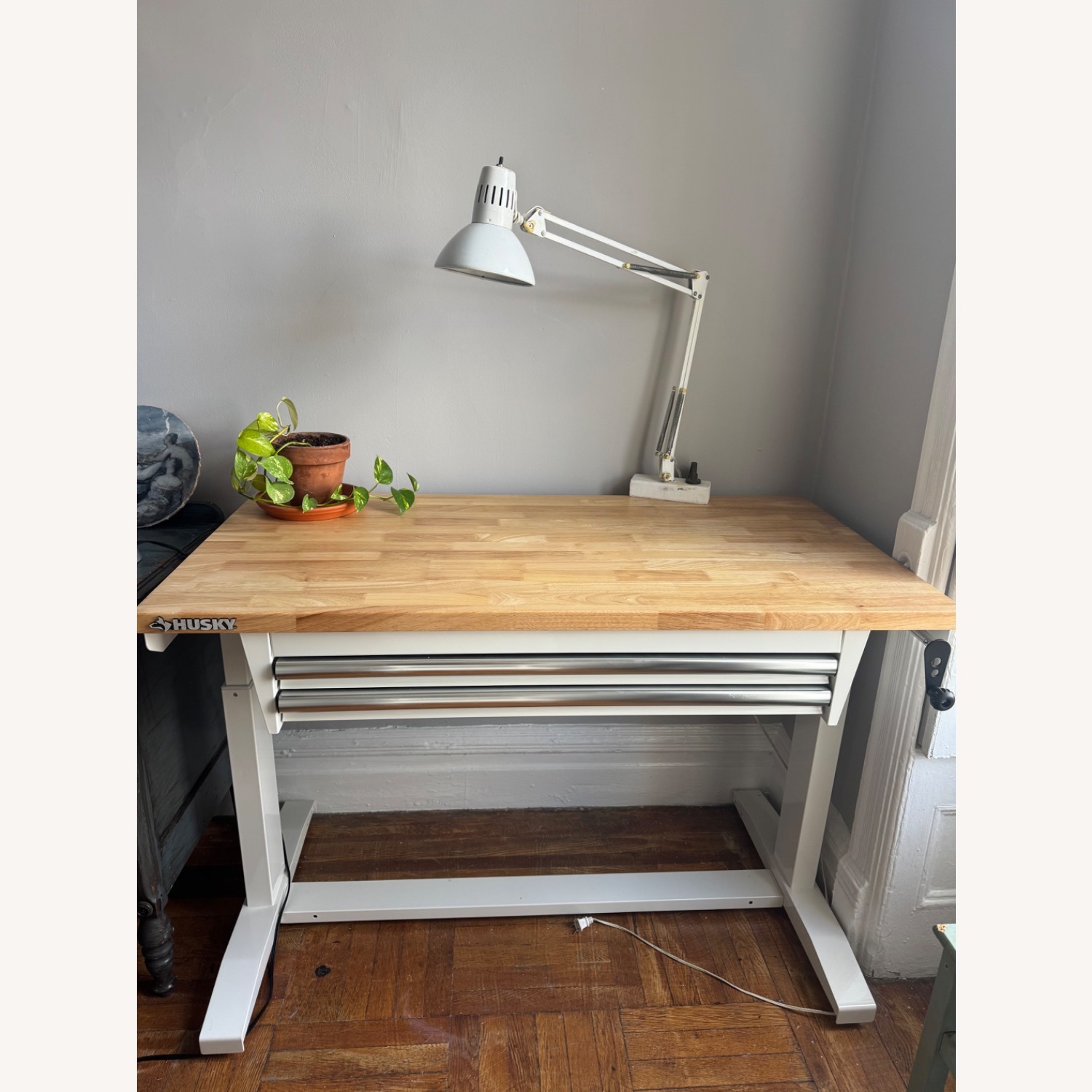 Home Depot Husky Wood and Steel Desk - image-1