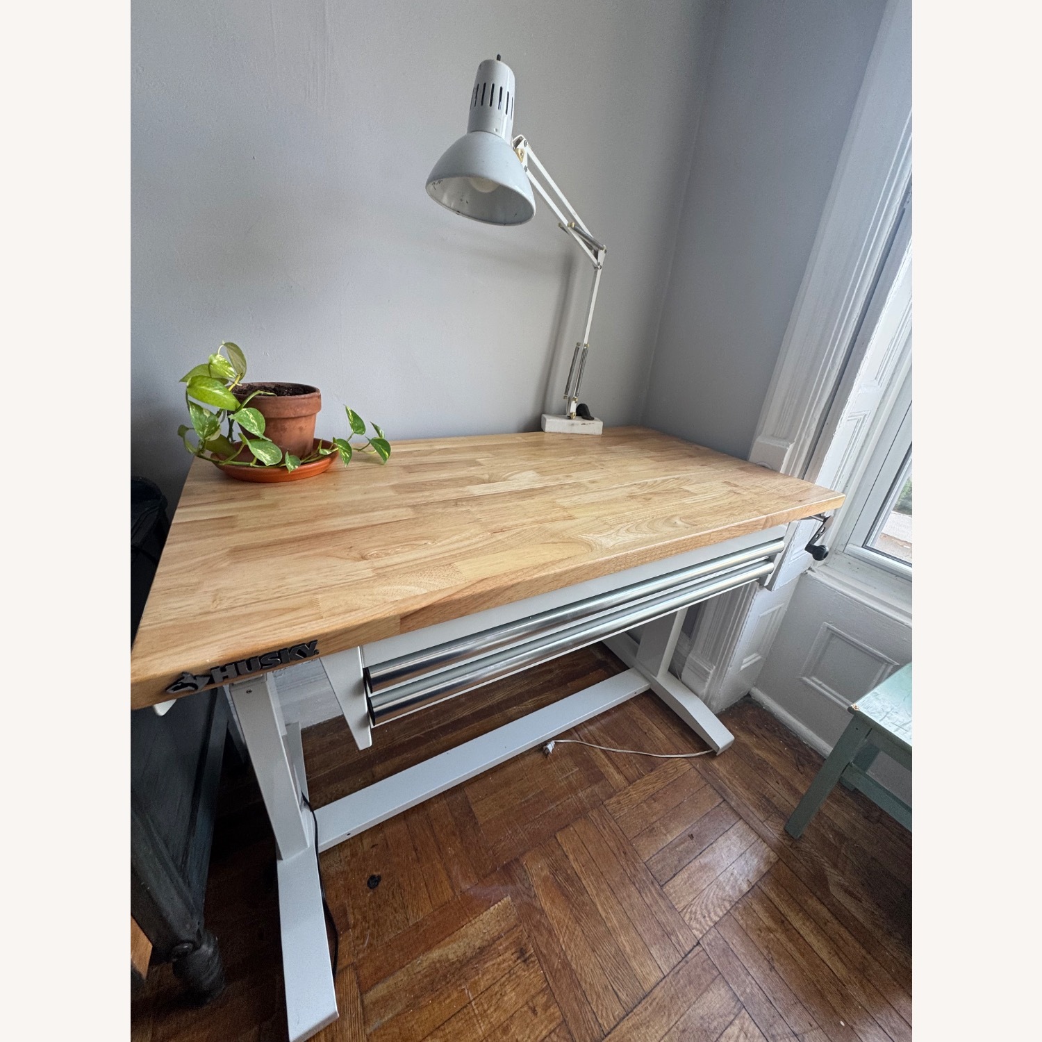 Home Depot Husky Wood and Steel Desk - image-2