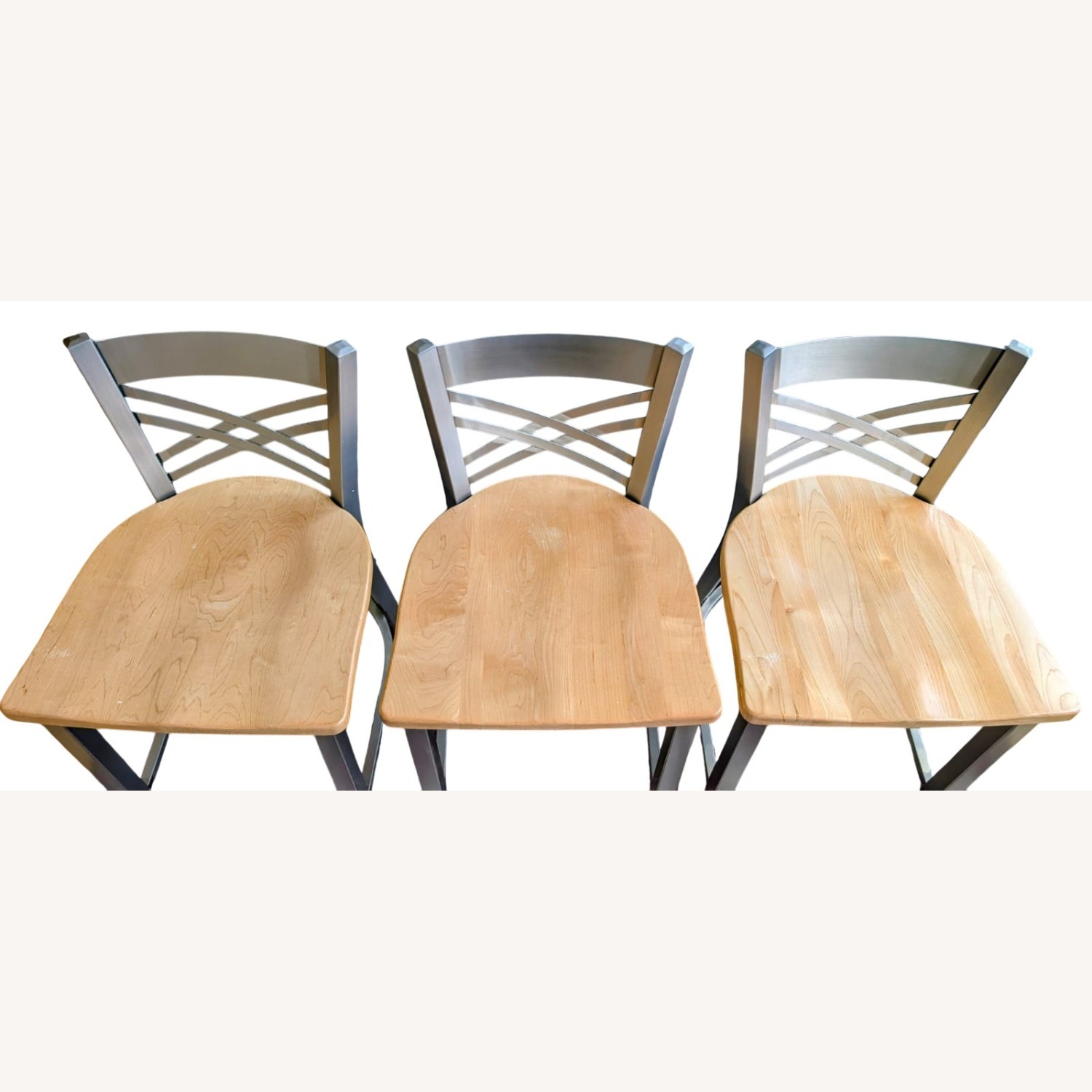 Holland Maple & Stainless Counter Stools, Set of 3 - image-11