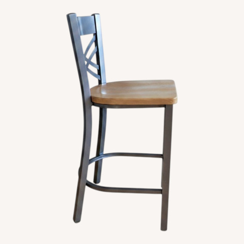 Used Holland Maple & Stainless Counter Stools, Set of 3 for sale on AptDeco