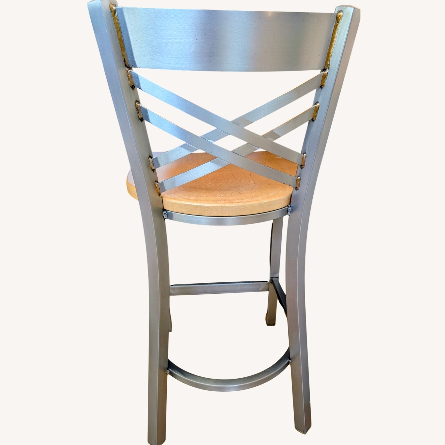 Holland Maple & Stainless Counter Stools, Set of 3 - image-6