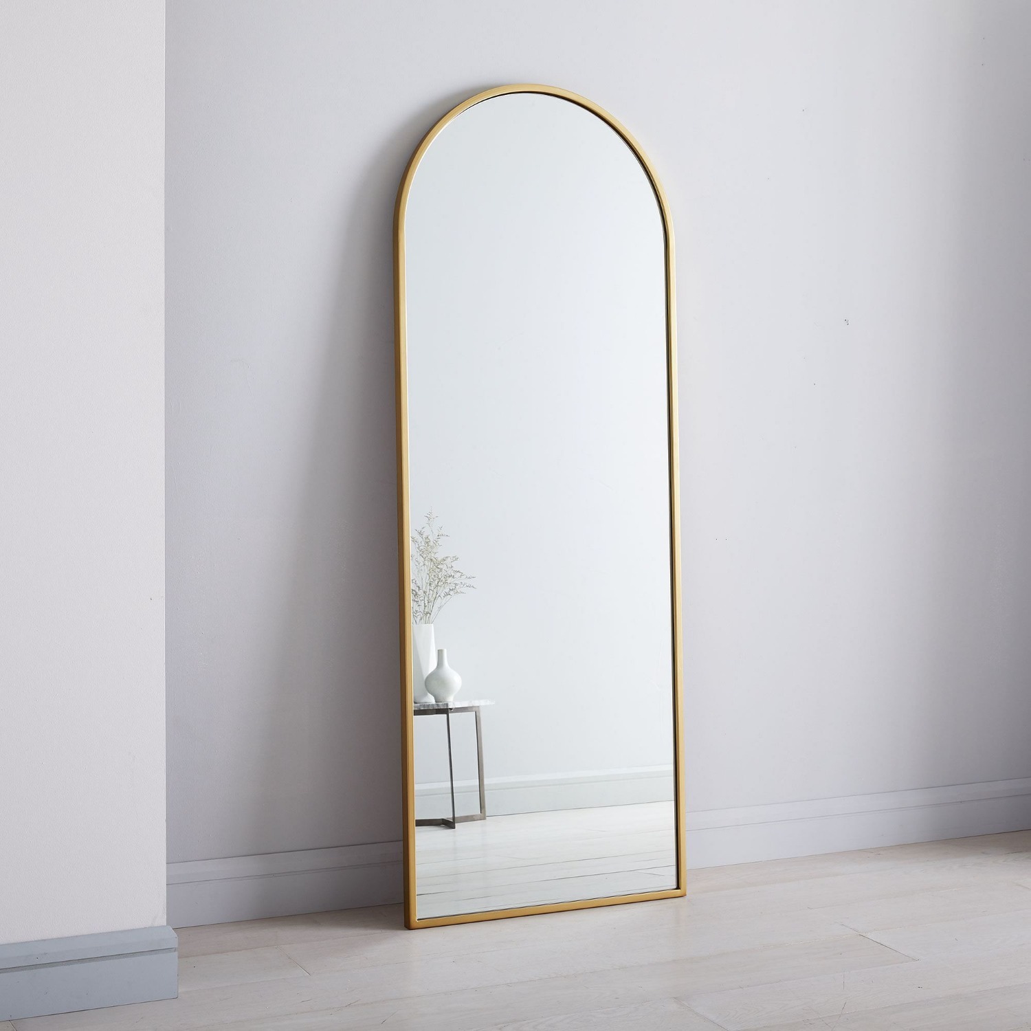 West Elm Metal Framed Arched Floor Mirror - image-2