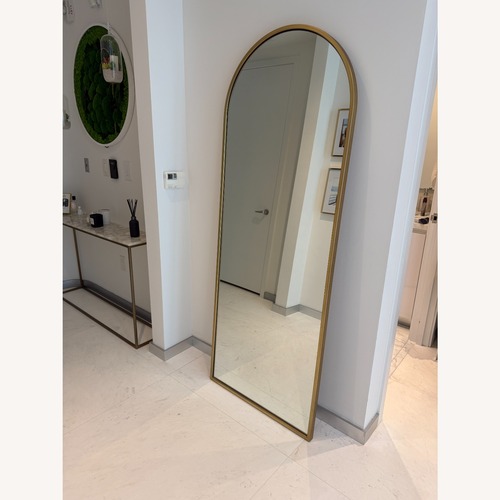 Used West Elm Metal Framed Arched Floor Mirror for sale on AptDeco