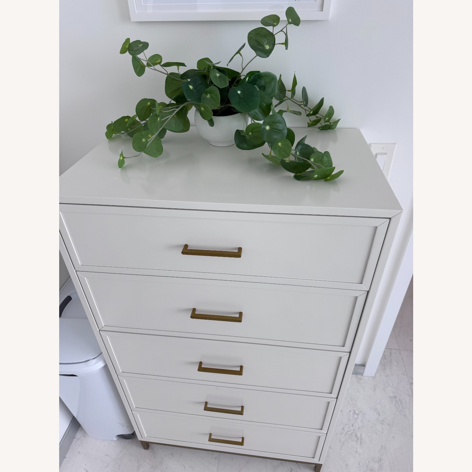 Pottery Barn Blaire 5-Drawer Tall Dresser White - image-4